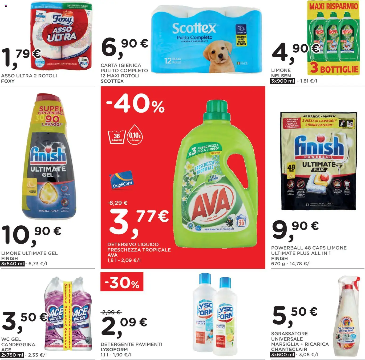 Volantino Poli del 29/07/2026 | Pagina: 30 | Prodotti: Carta igienica, Candeggina, Sgrassatore, WC