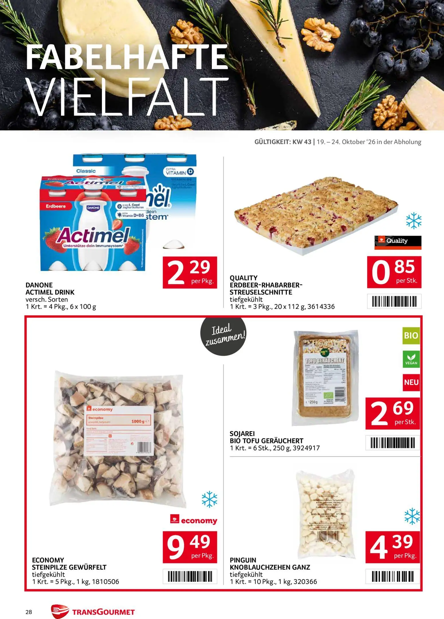 Transgourmet Broschüre gültig ab 19.10.2026 | Seite: 28 | Produkte: Tofu