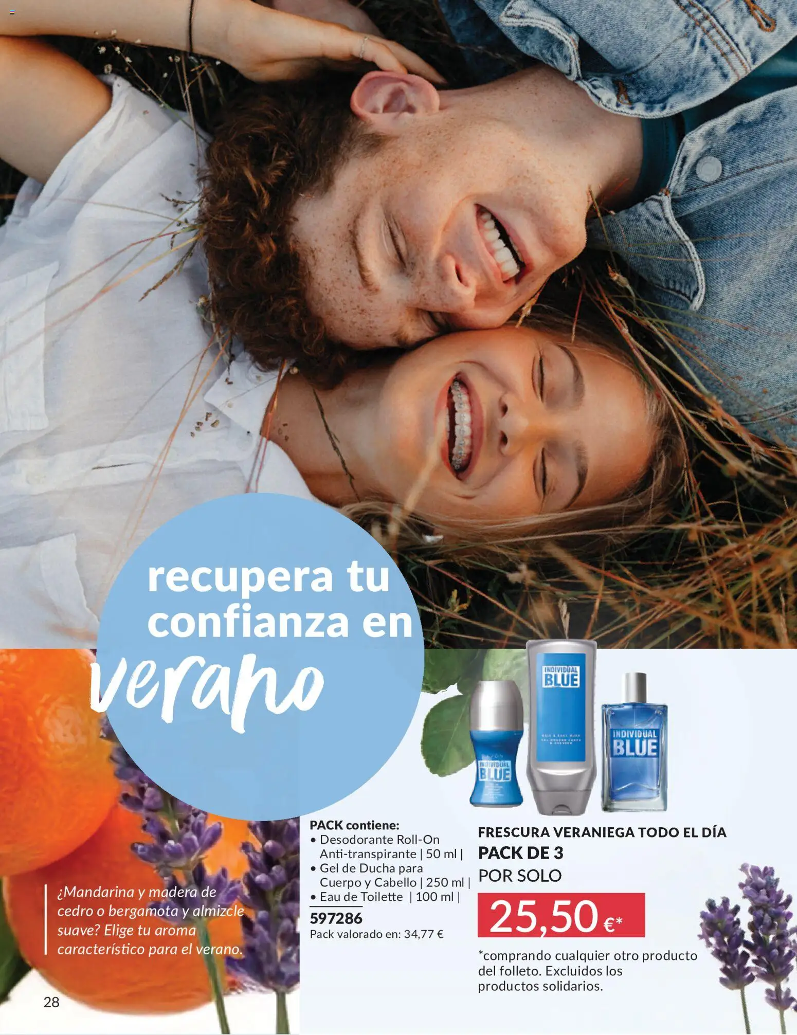 Catálogo AVON campaña 6 │ válido desde el 01.06.2026 | Página: 28 | Productos: Eau de toilette, Gel de ducha, Antitranspirante, Ducha