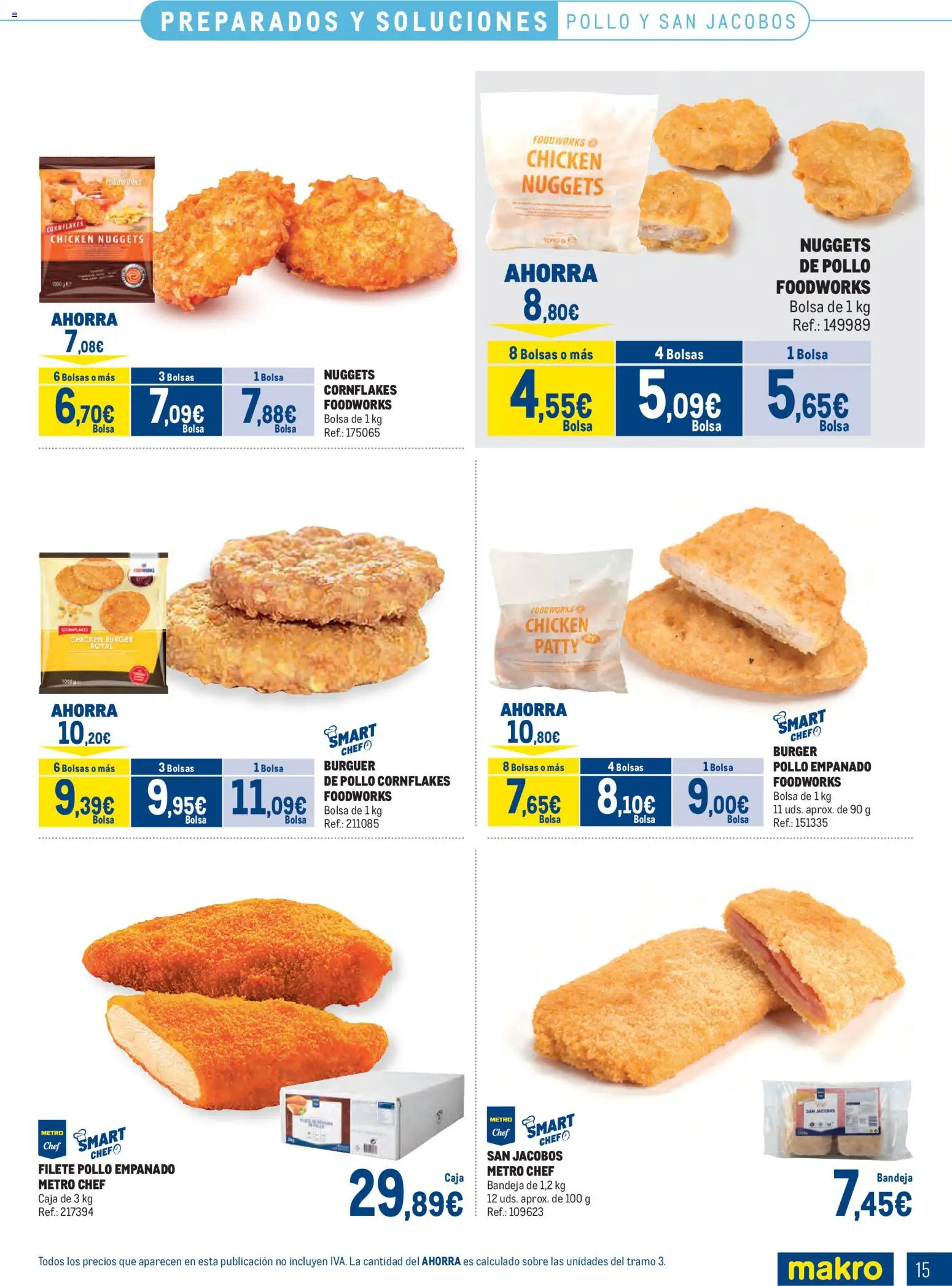 Makro Congelados Levante 2 │ válido desde el 04.05.2026 | Página: 15 | Productos: Bolsa, Bandeja, Caja, Nuggets