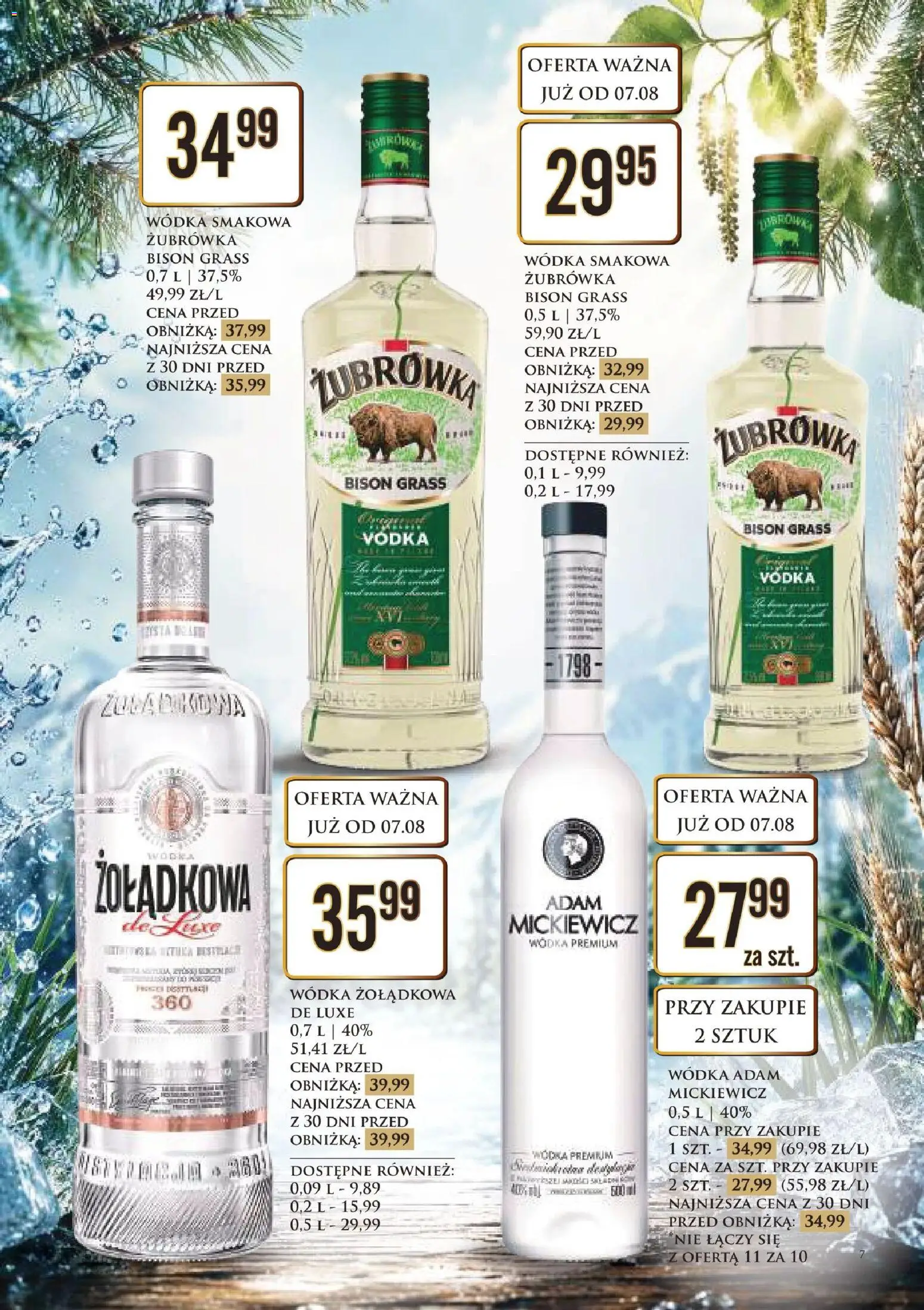 Dino gazetka alkoholowa od 07.08.2026 | Strona: 7 | Produkty: Wódka smakowa, Żubrówka, Vodka, Wódka