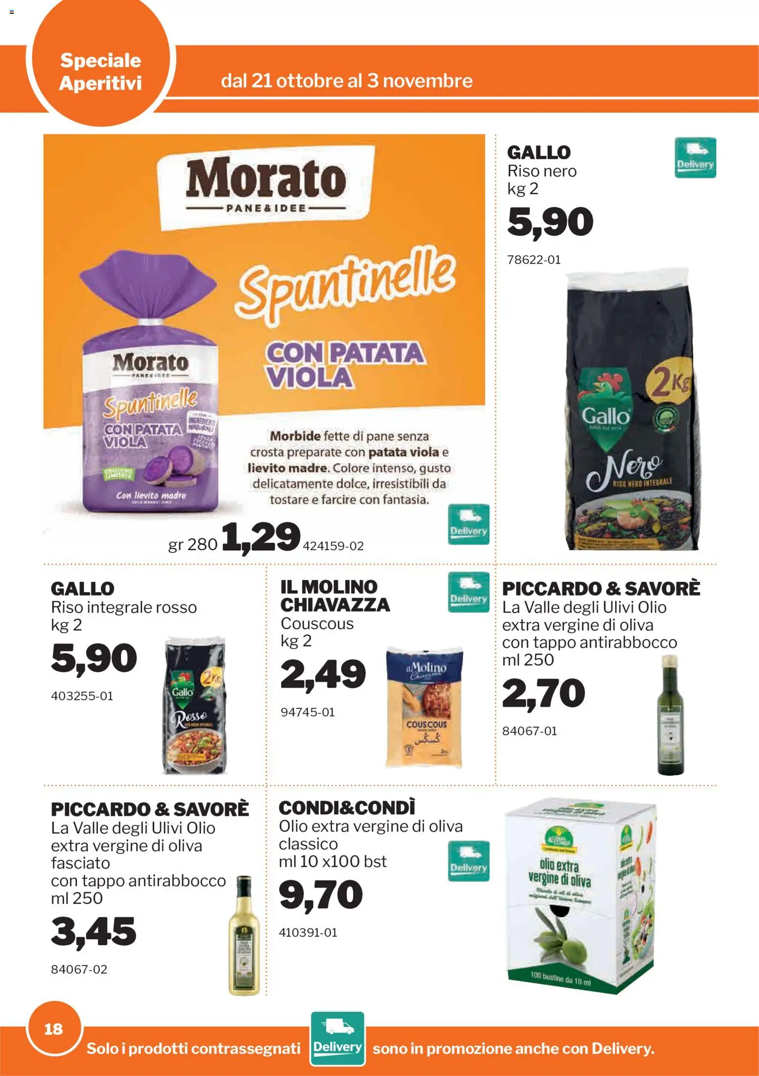 Volantino Sogegross del 21/10/2026 | Pagina: 18 | Prodotti: Riso, Olio, Riso integrale, Lievito
