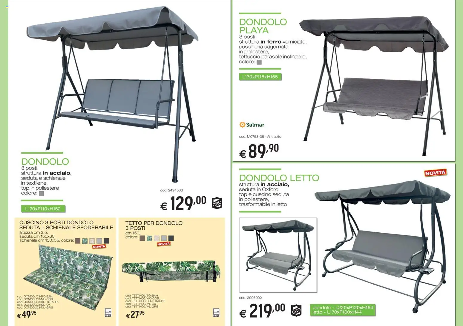 Volantino Brico OK del 05/03/2026 | Pagina: 12 | Prodotti: Top, Parasole, Ferro, Cuscino
