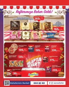 23.04.2026 tarihinden itibaren geçerli olan Seç Market kataloğu önizlemesi | Sayfa: 2 | Ürünler: Pizza, Vişne, Dondurma, Böğürtlen