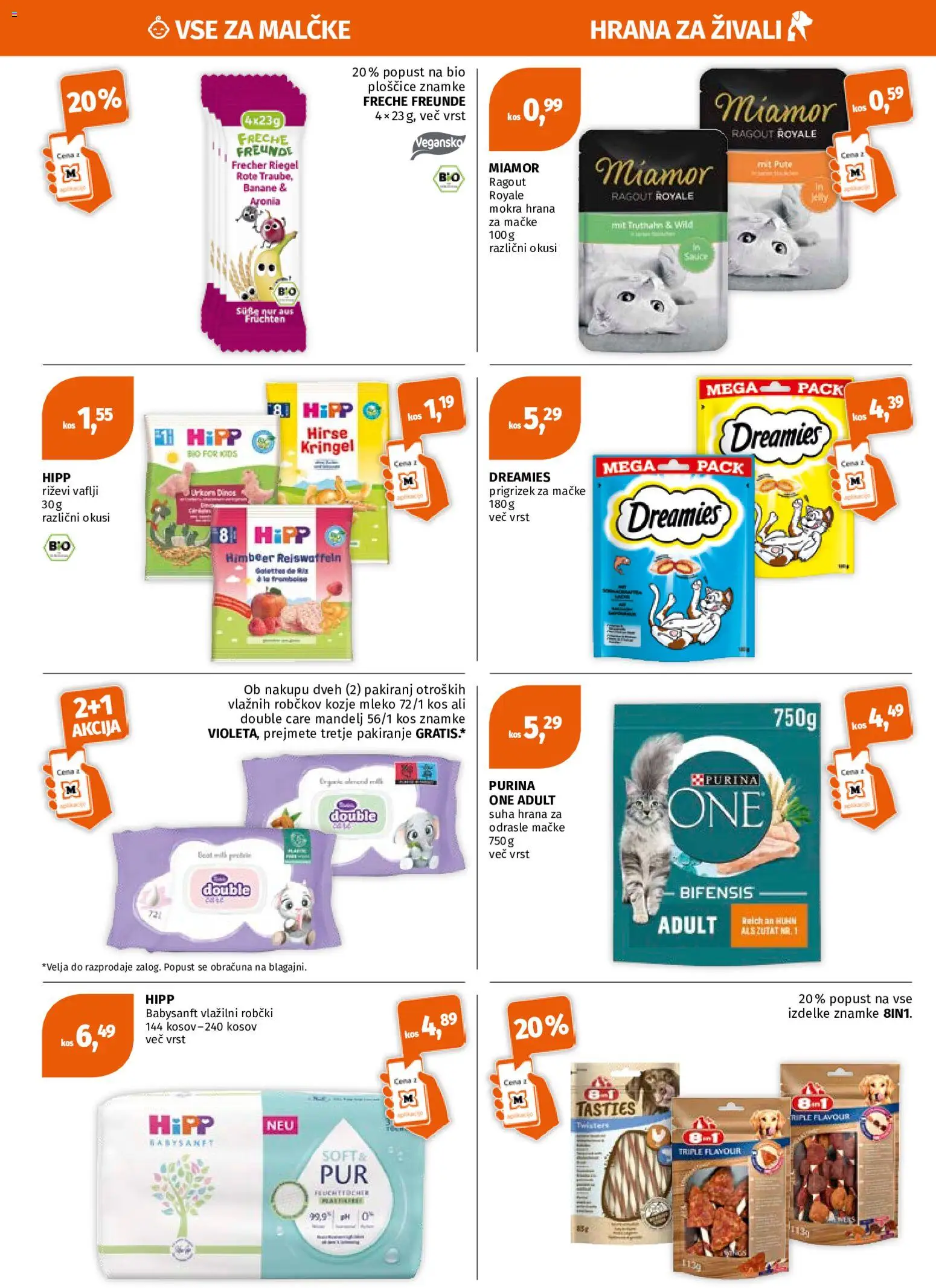 Novi Müller katalog ponudbe – veljaven od 18.05.2026 | Stran: 6 | Izdelki: Hrana za mačke, Robčki, Mleko, Banane
