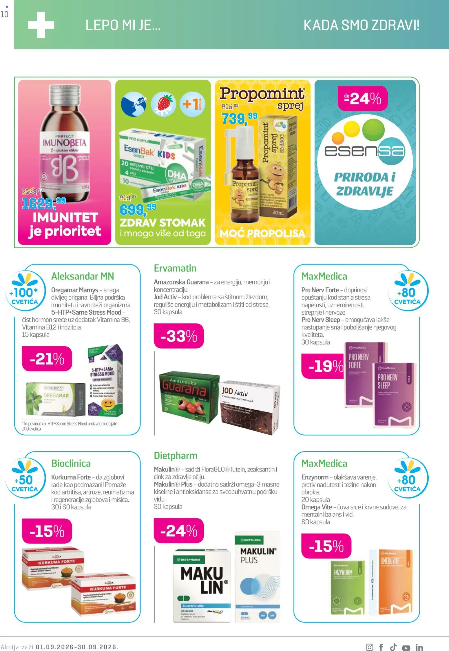 Lilly drogerie katalog - važi od 01.09.2026 | Strana: 10 | Proizvode: Stomak, Kapsula, Guarana, Omega