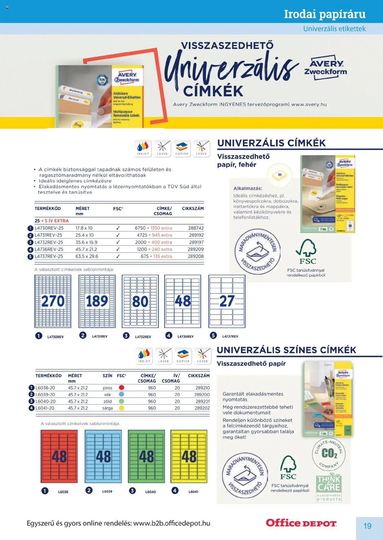 Office Depot akciós ujság - amely érvényes a következő dátumtól: 2025.04.10. | Oldal: 19