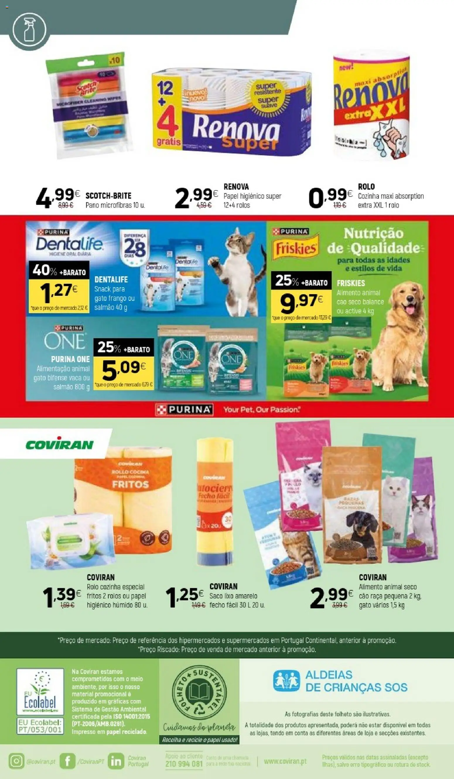 Coviran folheto │ válido de 14/07/2026 | Página: 20 | Produtos: Purina one, Papel higiénico, Frango, Salmão