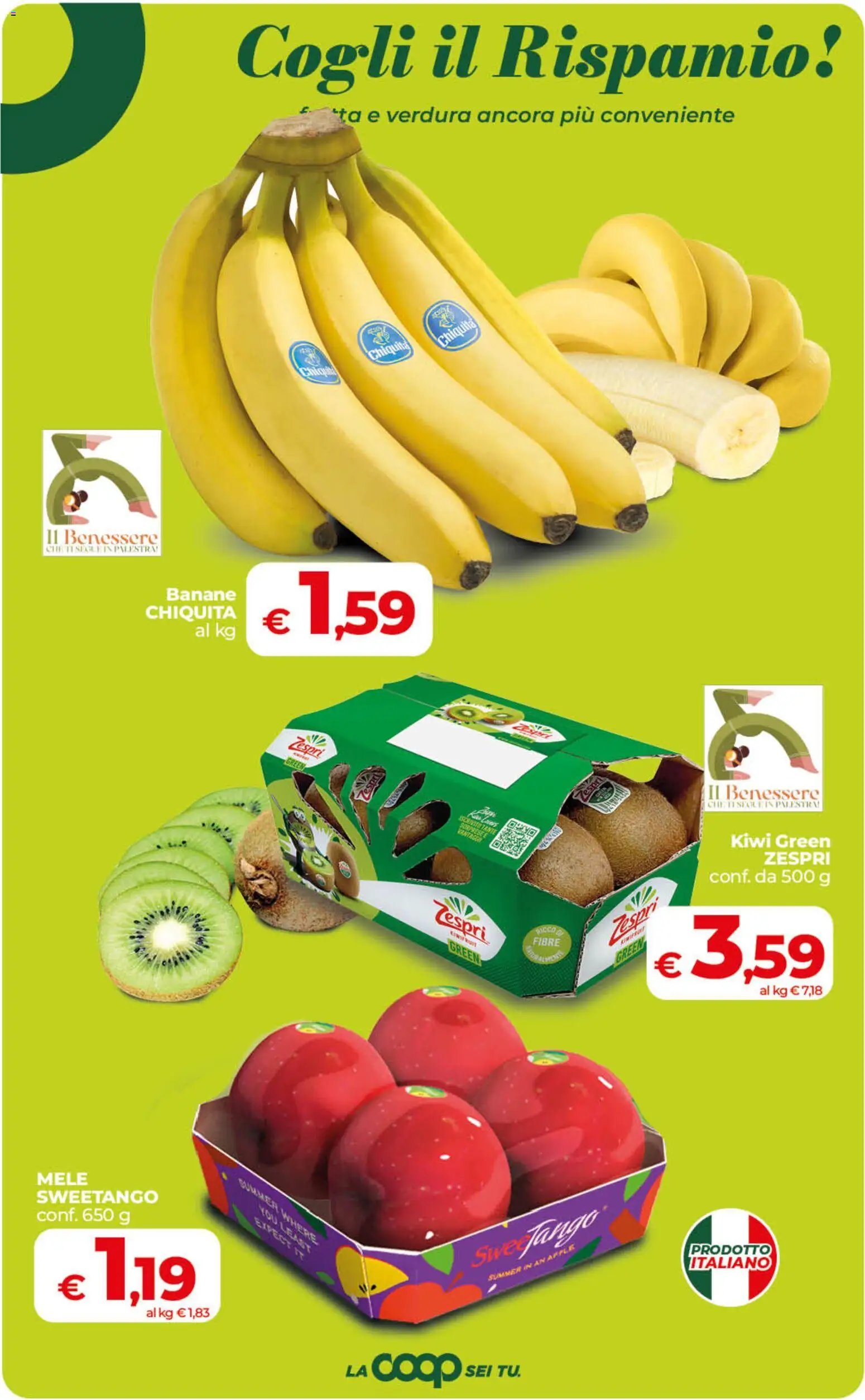Volantino COOP del 22/09/2026 | Pagina: 18 | Prodotti: Mele, Banane, Kiwi
