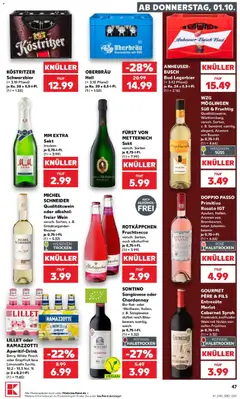 Kaufland Prospekt Glauchau ab 28.09.2026 gültig | Seite: 57 | Produkte: Rotwein, Merlot, Doppio Passo, Ramazzotti