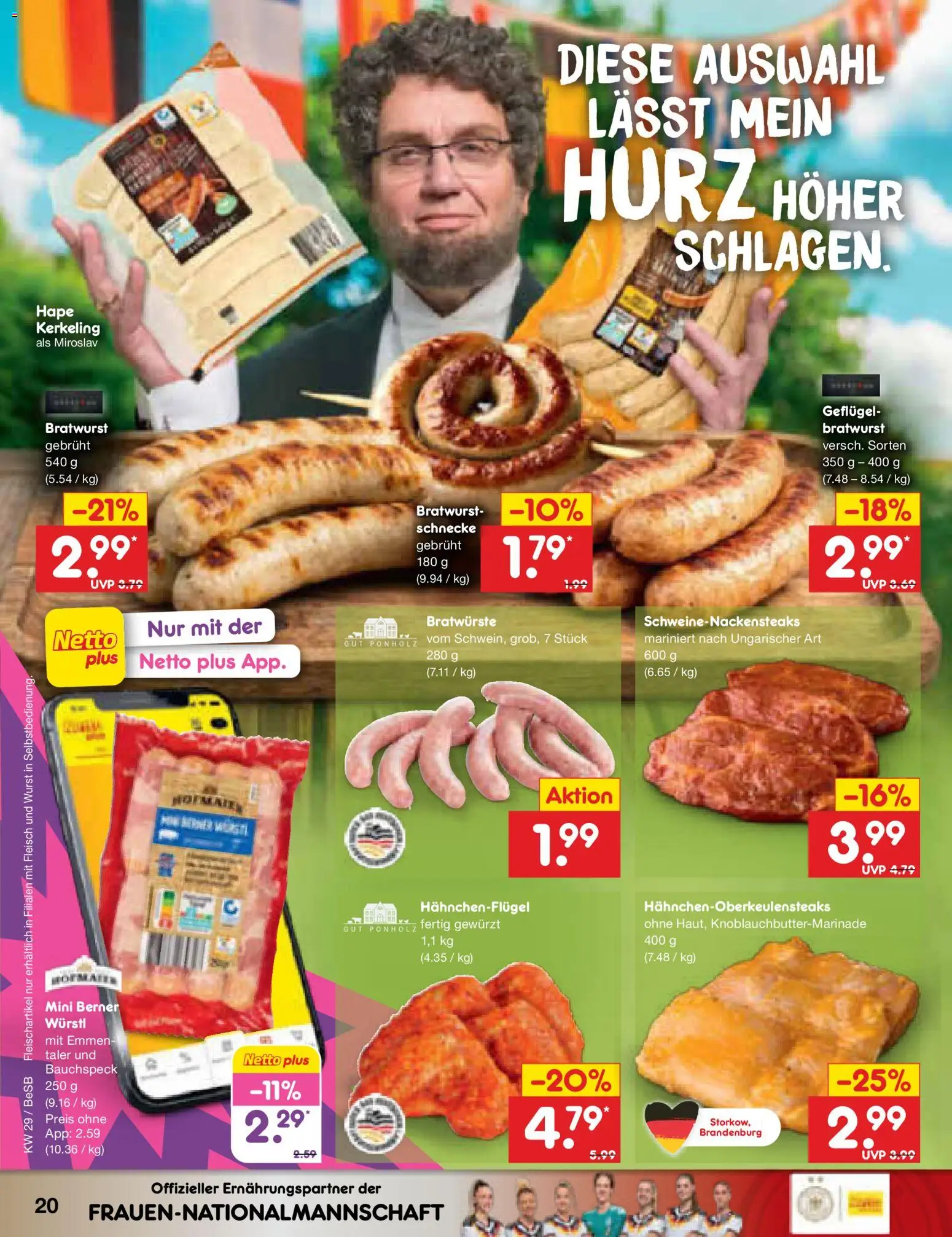 Netto Marken-Discount Prospekt – gültig ab 13.07.2026 | Seite: 28 | Produkte: Würstl, Bratwurst, Wurst, Fleisch