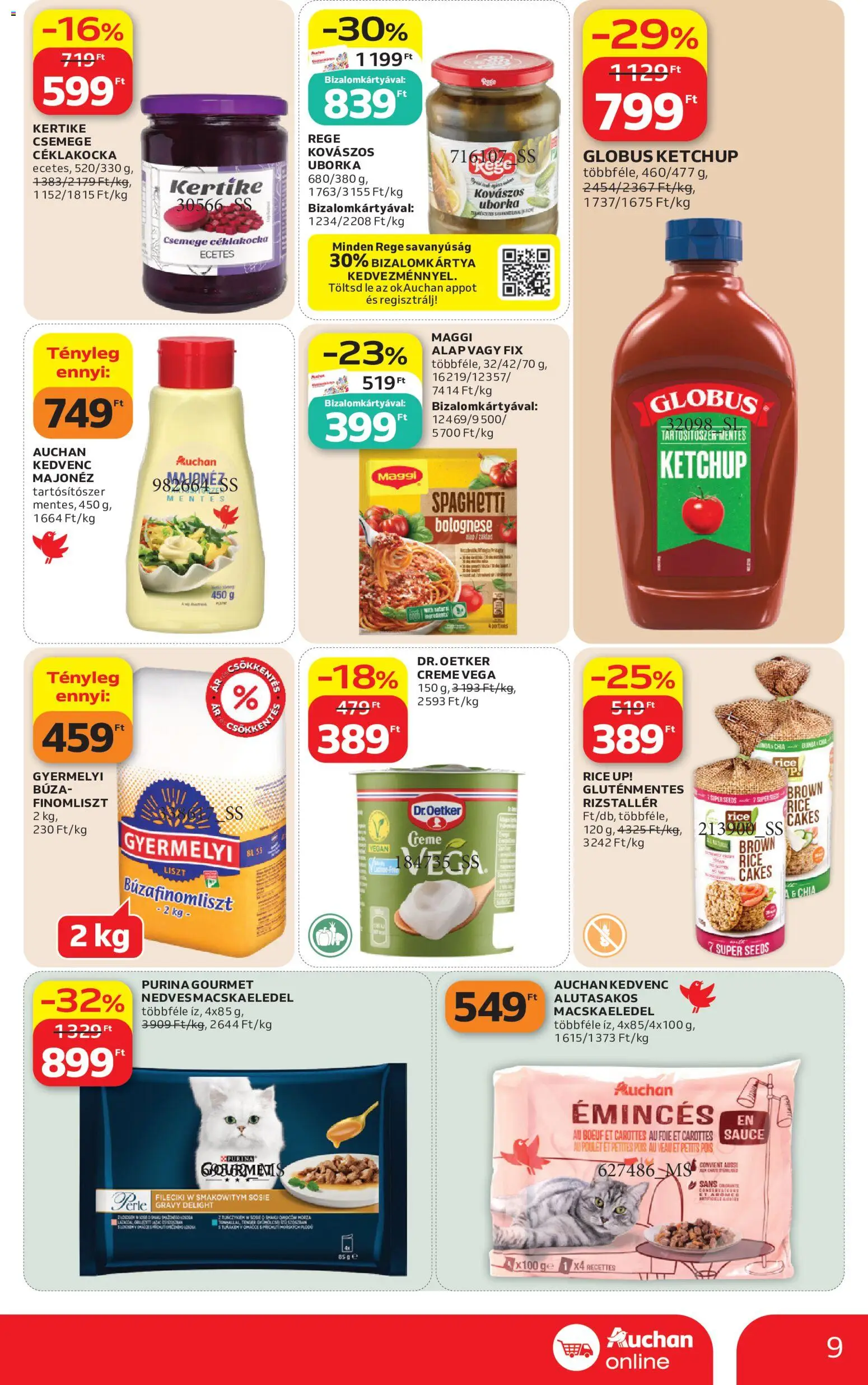 Auchan akciós ujság - amely érvényes a következő dátumtól: 2026.08.13. | Oldal: 9 | Termékek: Lé, Csemege, Búzafinomliszt, Ketchup