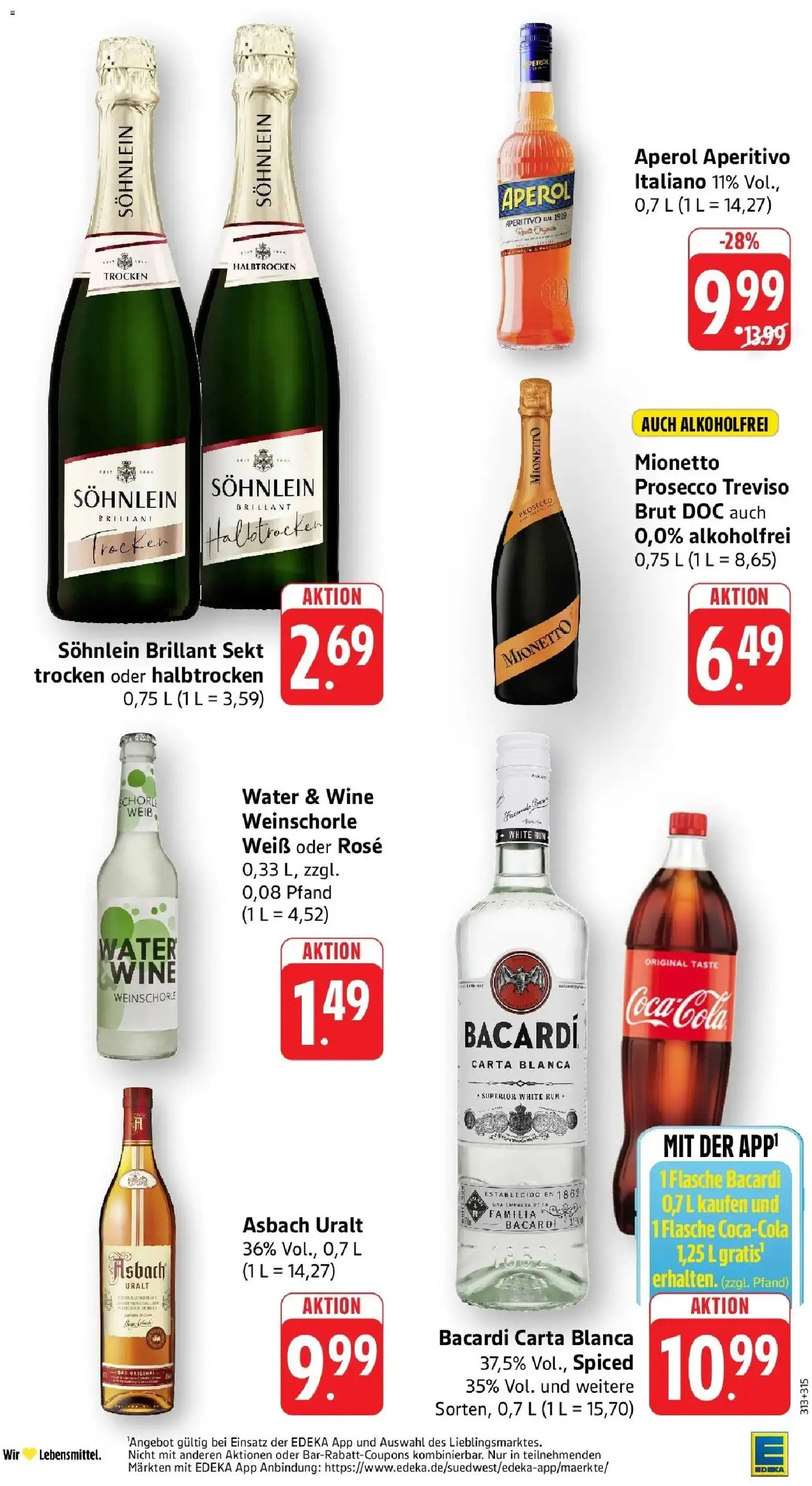 Edeka Prospekt Überlingen (ab 14.09.2026) » Angebote Online | Seite: 20 | Produkte: Sekt, Prosecco, Weinschorle, Asbach