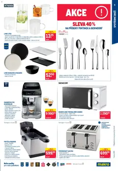 Náhled letáku Makro leták - Nepotravinové zboží od 01.07.2026 | Strana: 5 | Produkty: Šálek, Mikrovlnná trouba, Kávovar, Topinkovač