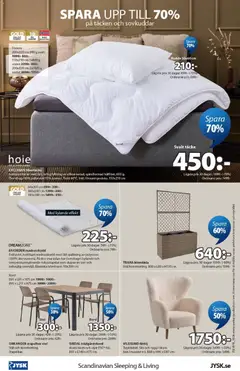 JYSK erbjudanden - Förhandsvisning av reklamblad från butik JYSK aktuell från 27.04.2026 | Sida: 24 | Produkter: Täcke, Kudde, Fåtölj, Bord