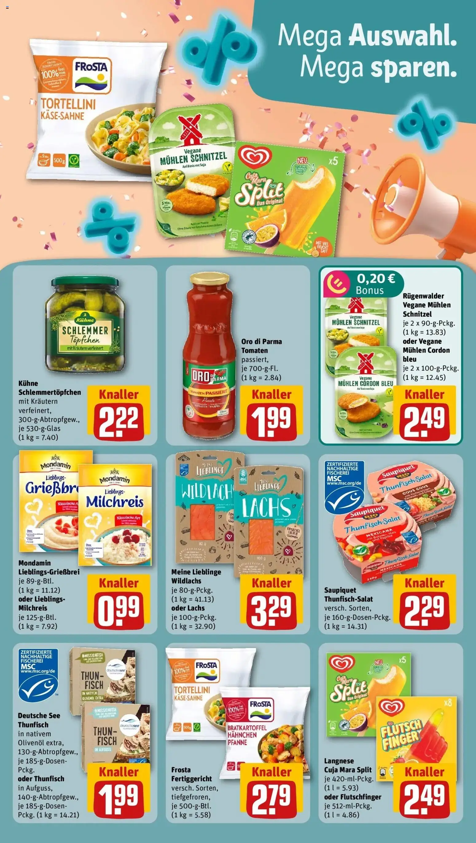 REWE Prospekt ab 28.09.2026 zum Blättern » Angebote | Seite: 7 | Produkte: Langnese, Olivenol, Fisch, Lachs