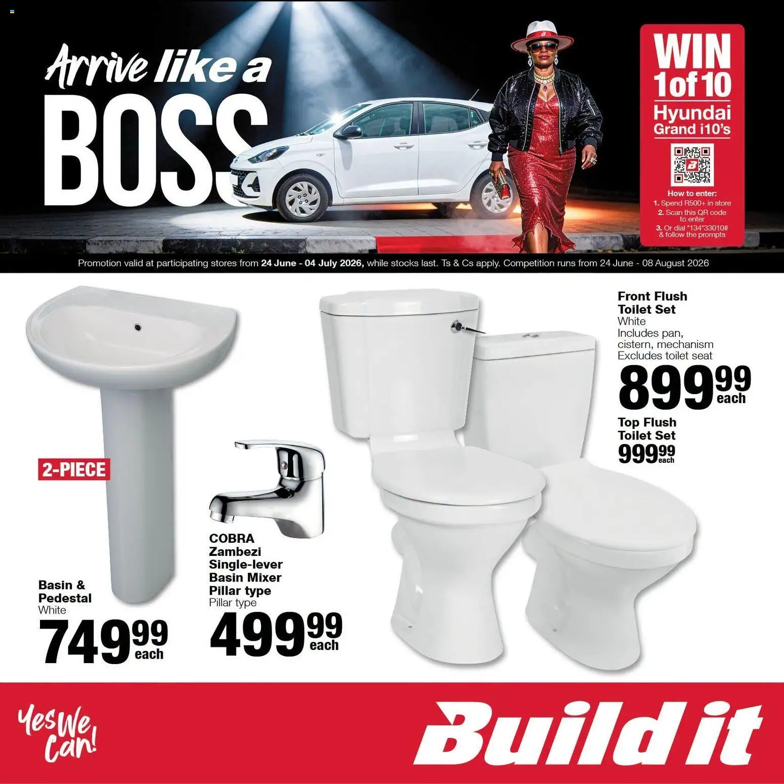 New Build It catalogue – valid from 23/06/2026 | Page: 7 | Products: Pedestal, Mixer, Toilet, Basin