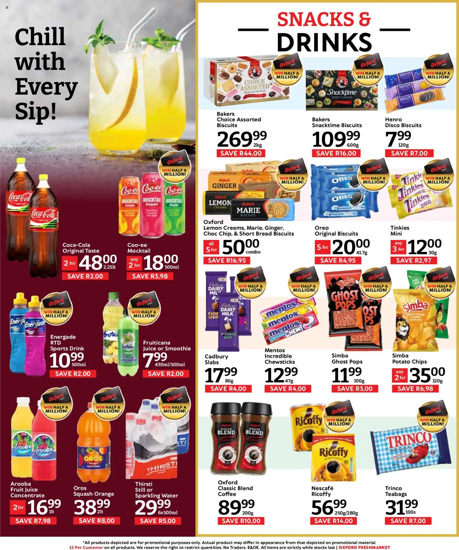 New Oxford Freshmarket catalogue – valid from 14/10/2026 | Page: 10 | Products: Squash, Coffee, Juice, Water