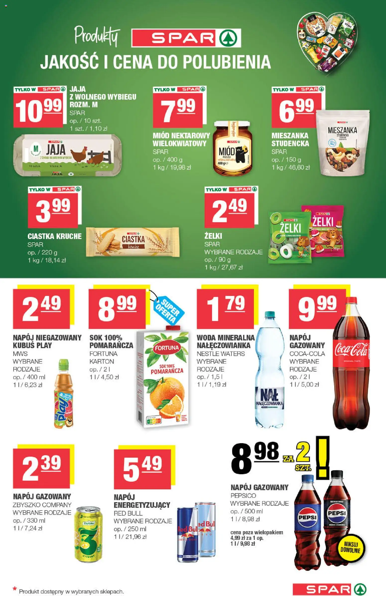 Spar gazetka od 23.09.2026 | Strona: 7 | Produkty: Kubuś, Pepsi, Ciastka kruche, Sok