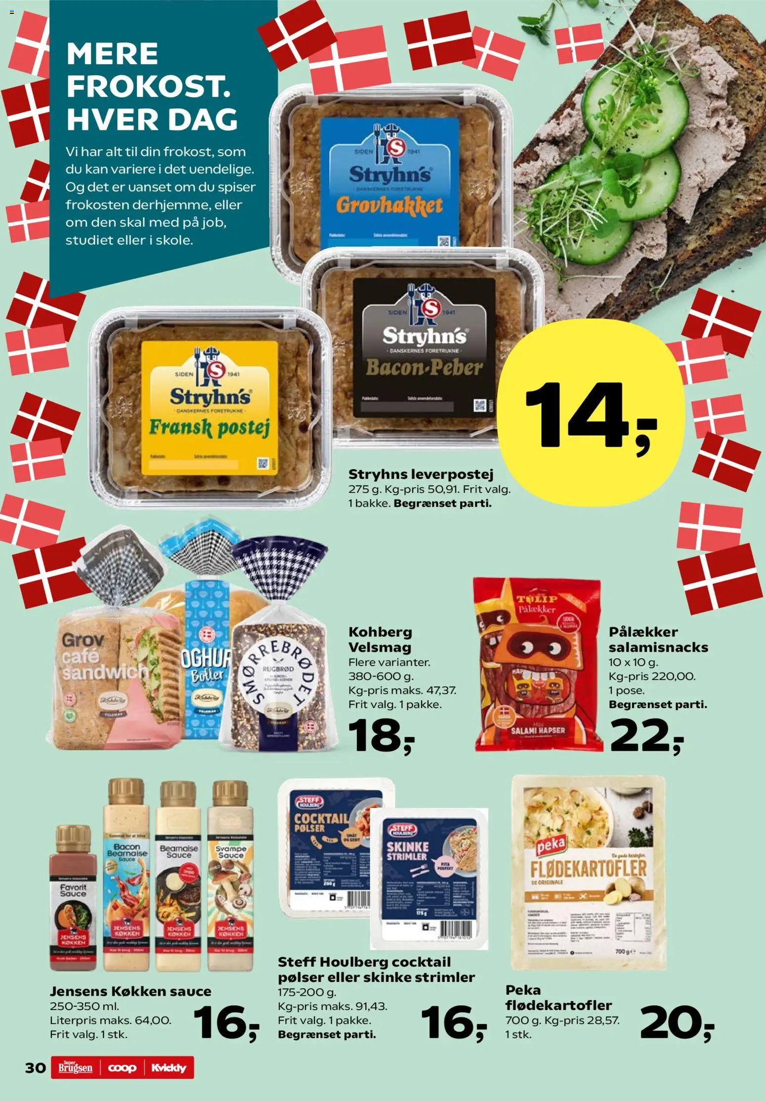 Kvickly tilbudsavis – gyldig fra 08.05.2026 | Side: 32 | Produkter: Skinke, Leverpostej, Rugbrød, Søm