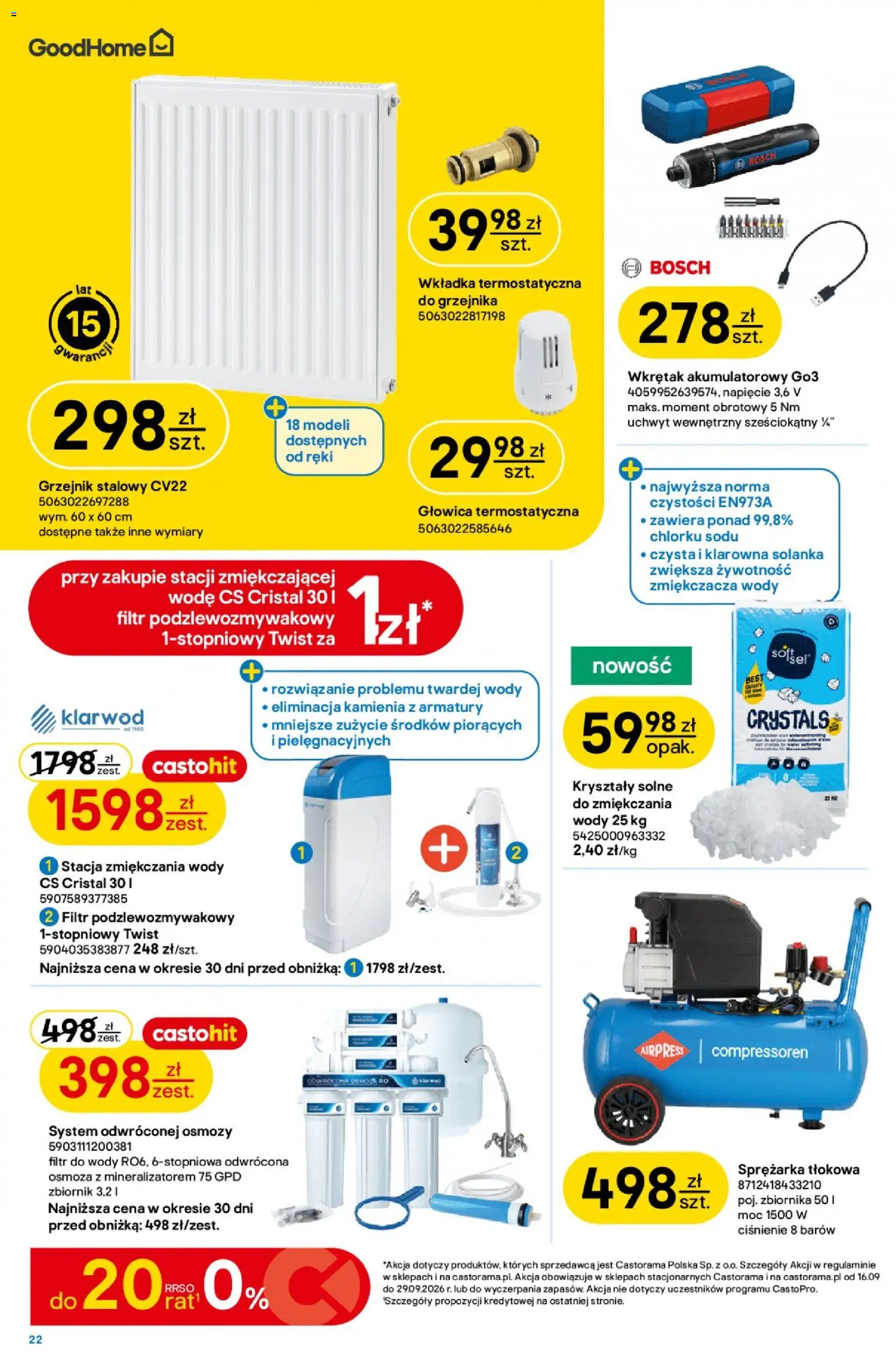 Castorama gazetka od 16.09.2026 | Strona: 22 | Produkty: Filtr do wody