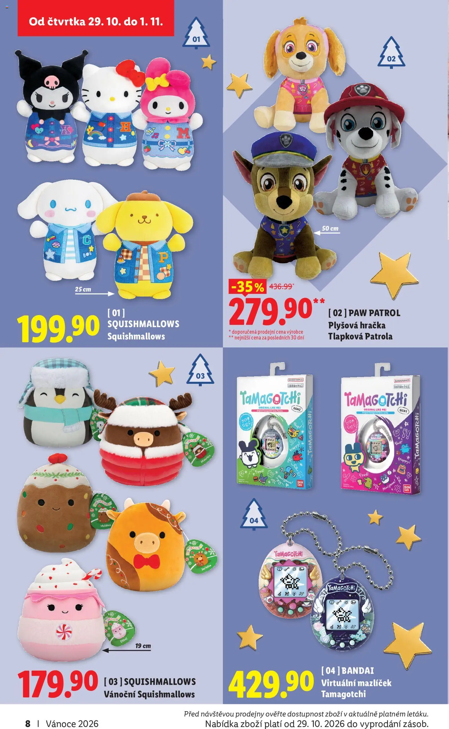 Lidl leták - Vánoční inspirace 2026 od 19.10.2026 | Strana: 8 | Produkty: Tlapková patrola, Plyšáci