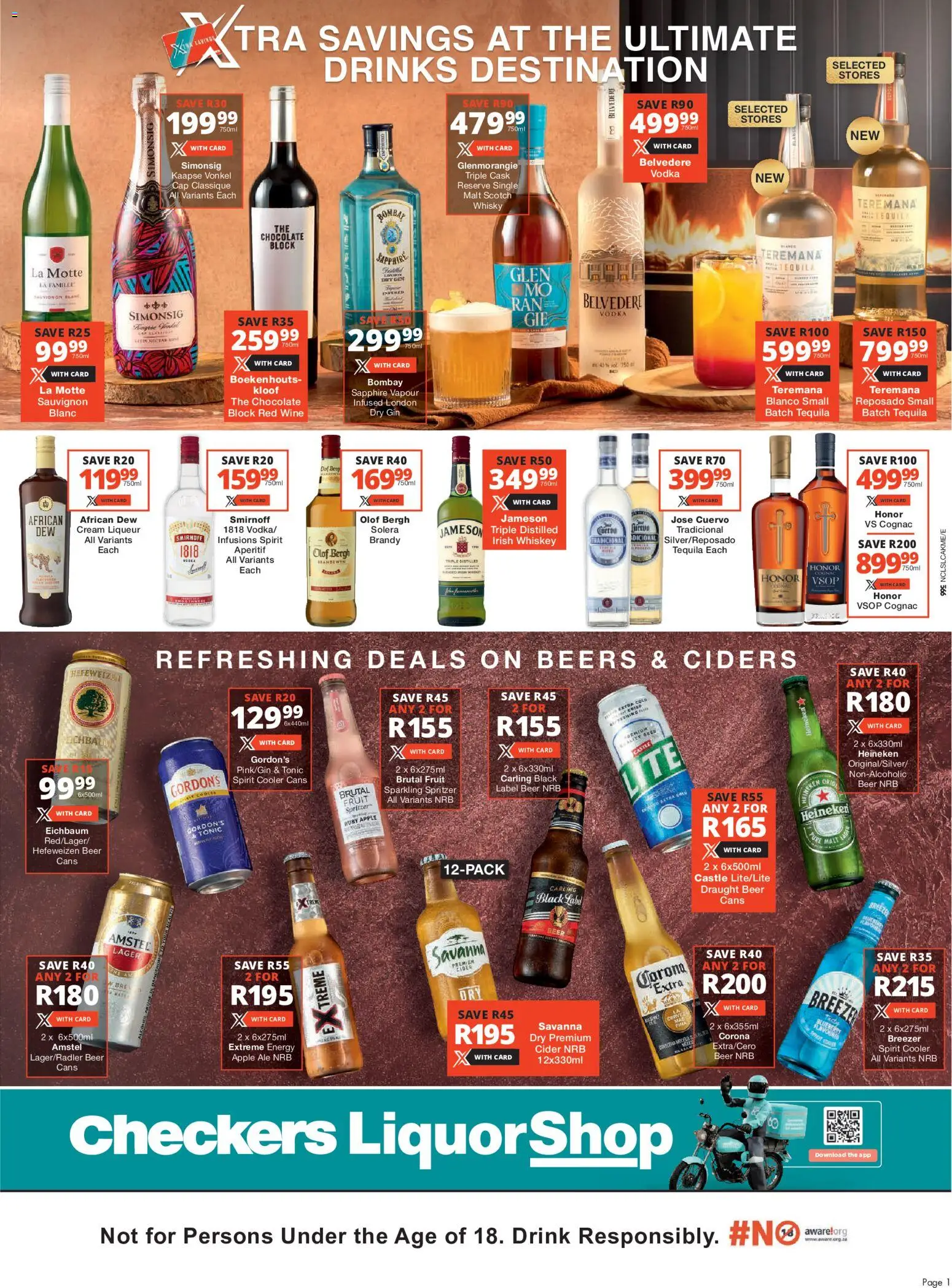 New Checkers catalogue – valid from 25.05.2026 | Page: 1 | Products: Cap, Cider, Chocolate, Ensalada de quino