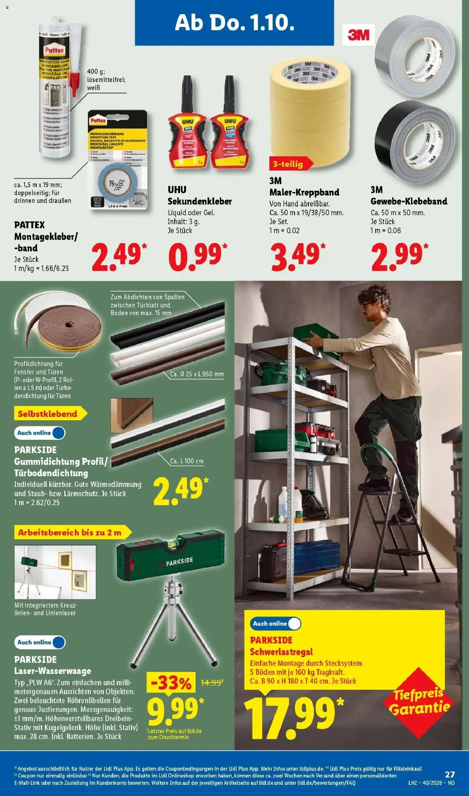Lidl Prospekt Höxter (ab 28.09.2026) zum Blättern » Angebote | Seite: 43 | Produkte: Schwerlastregal, Stativ