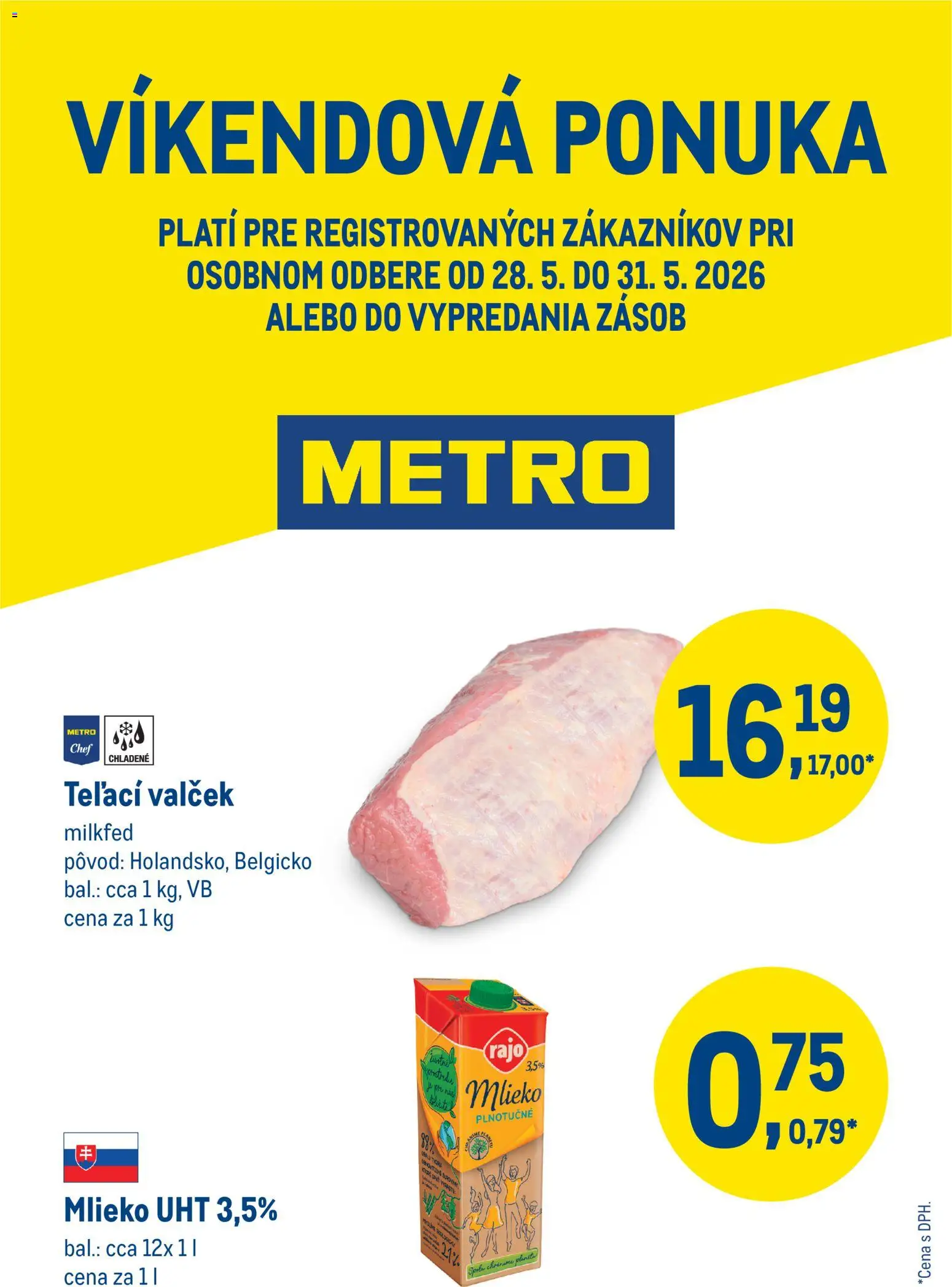 Nové Metro akcie – leták je platný od 28.05.2026 | Strana: 1 | Produkty: Mlieko
