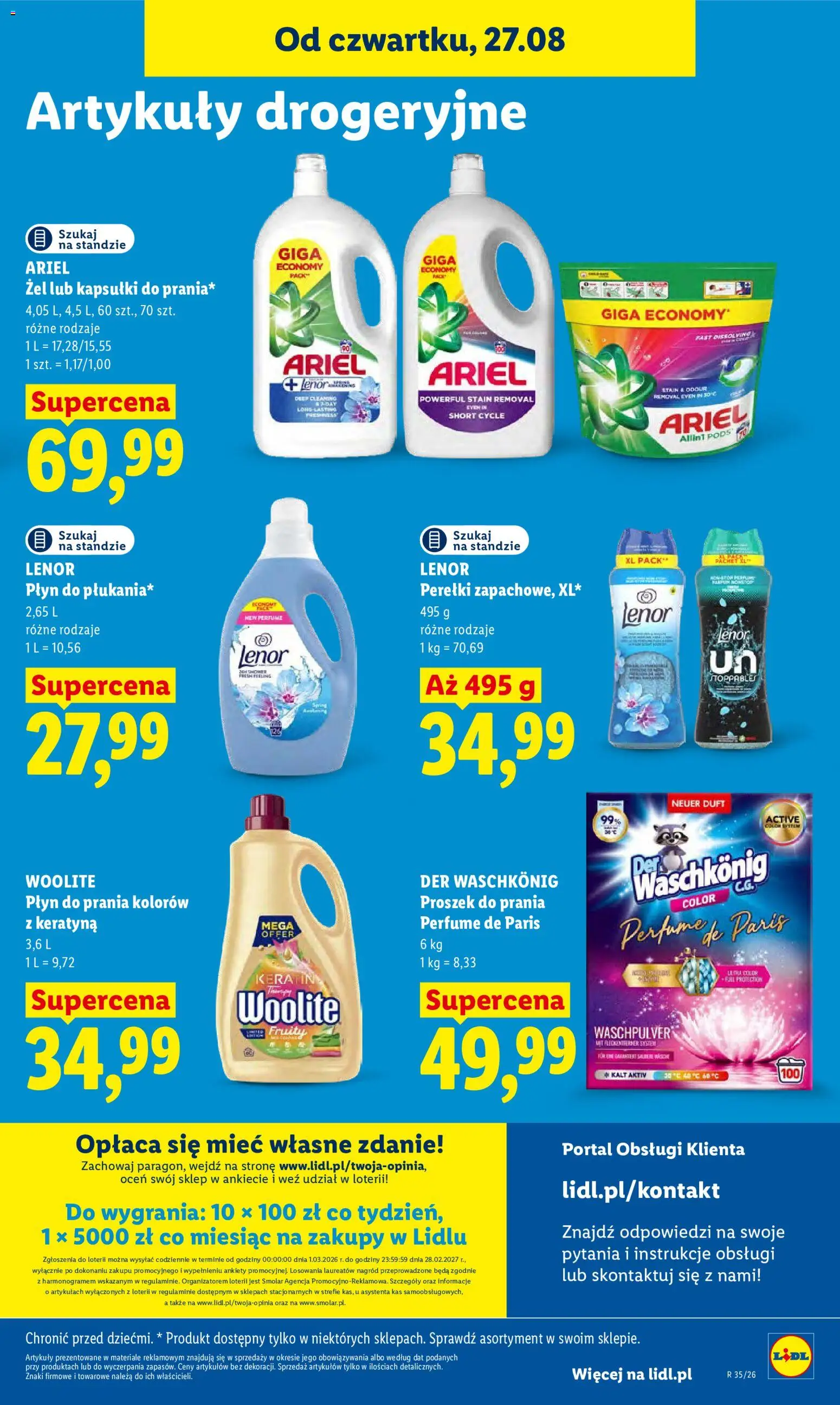 Lidl Polsko leták od 27.08.2026 | Strana: 85 | Produkty: Lenor, Ariel, Woolite