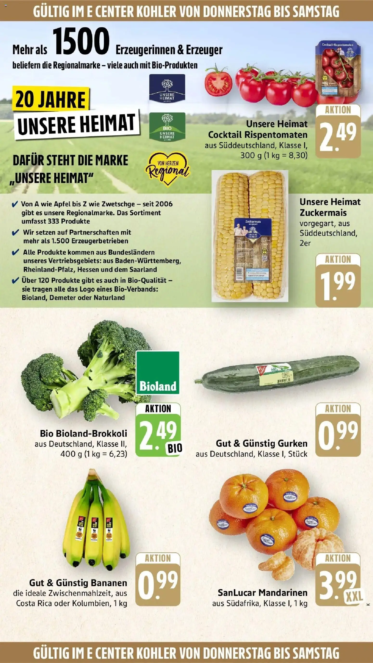 Edeka Prospekt Ettenheim (ab 14.09.2026) » Angebote Online | Seite: 51 | Produkte: Äpfel, Bananen, Mandarinen, Gurken