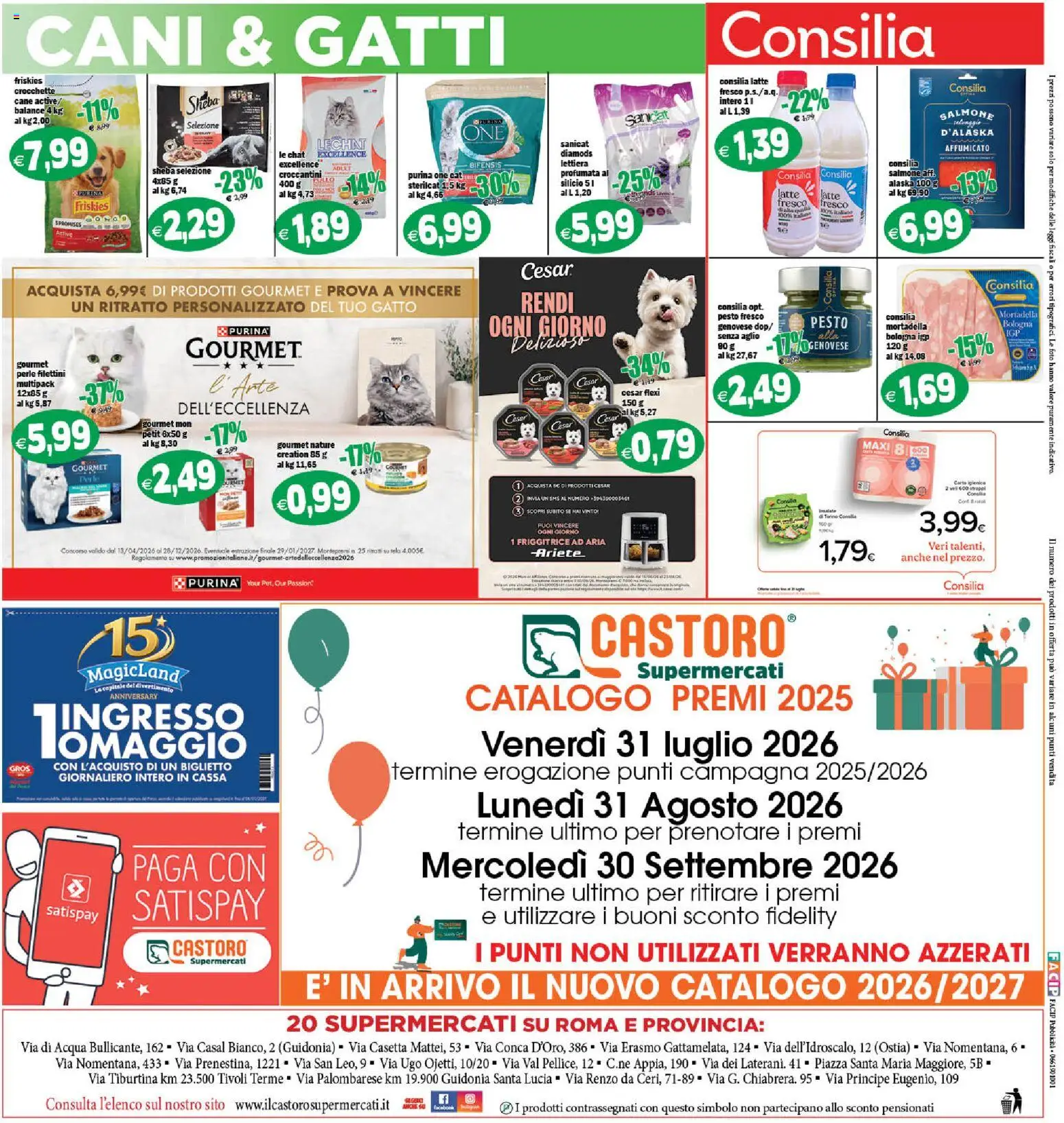 Volantino Il Castoro del 10/07/2026 | Pagina: 20 | Prodotti: Acqua, Latte, Pesto, Mortadella