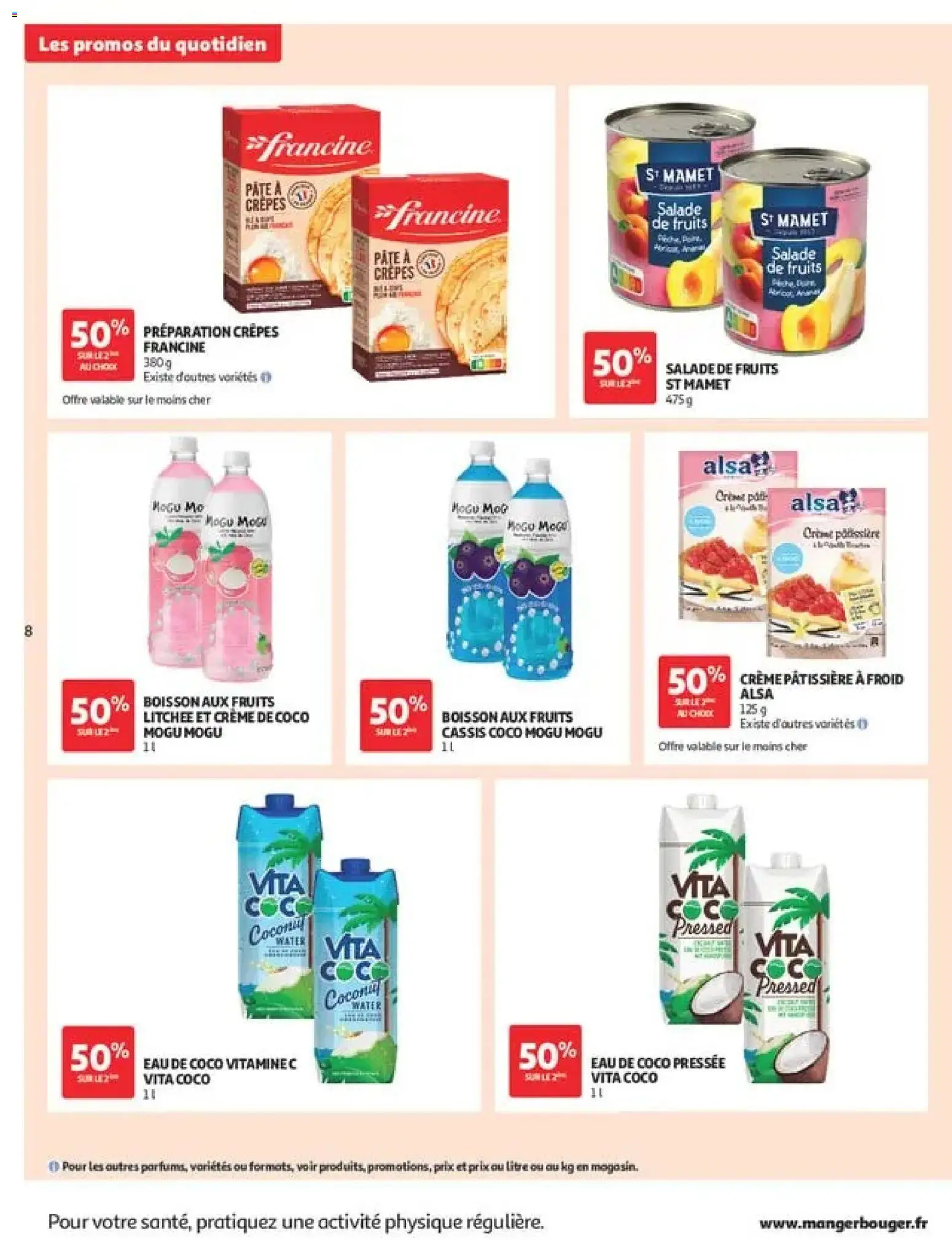 {H1} | Page: 8 | Produits: Mogu Mogu, Fruits, Salade de fruits, Pâte