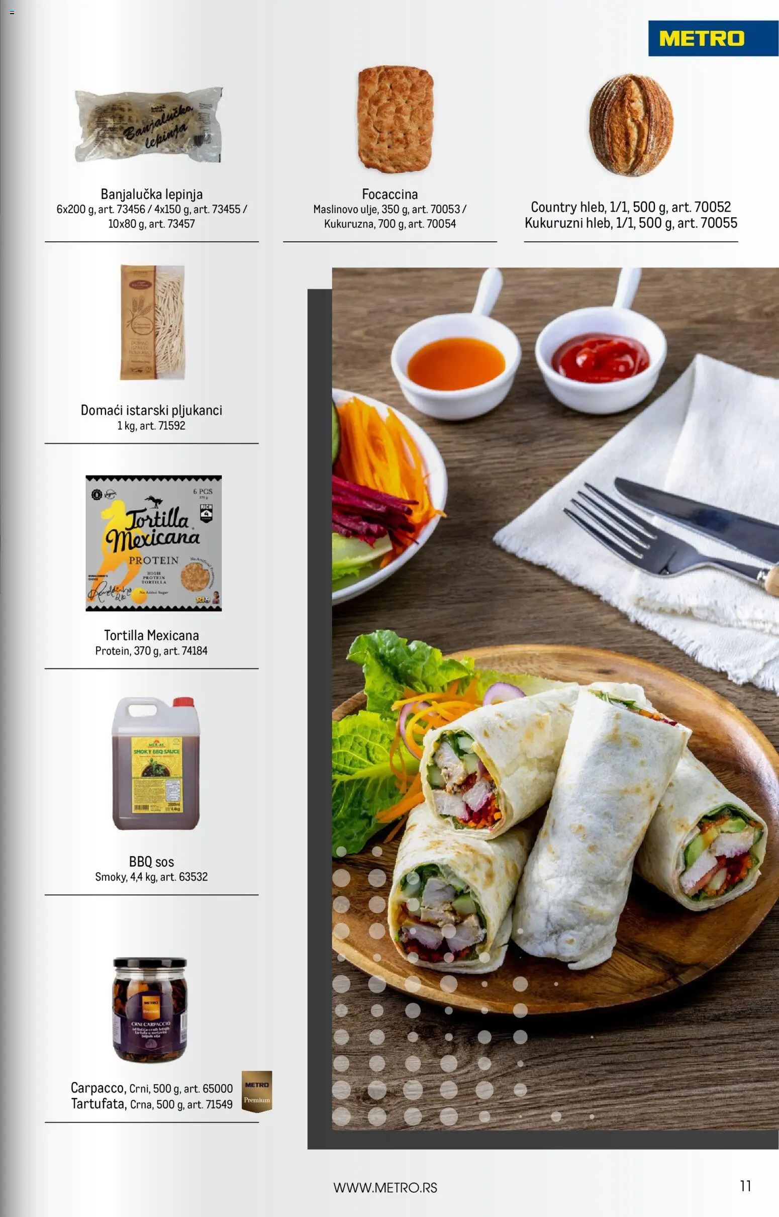 Metro katalog - važi od 01.11.2026 | Strana: 11 | Proizvode: Protein, Carpaccio, Sos