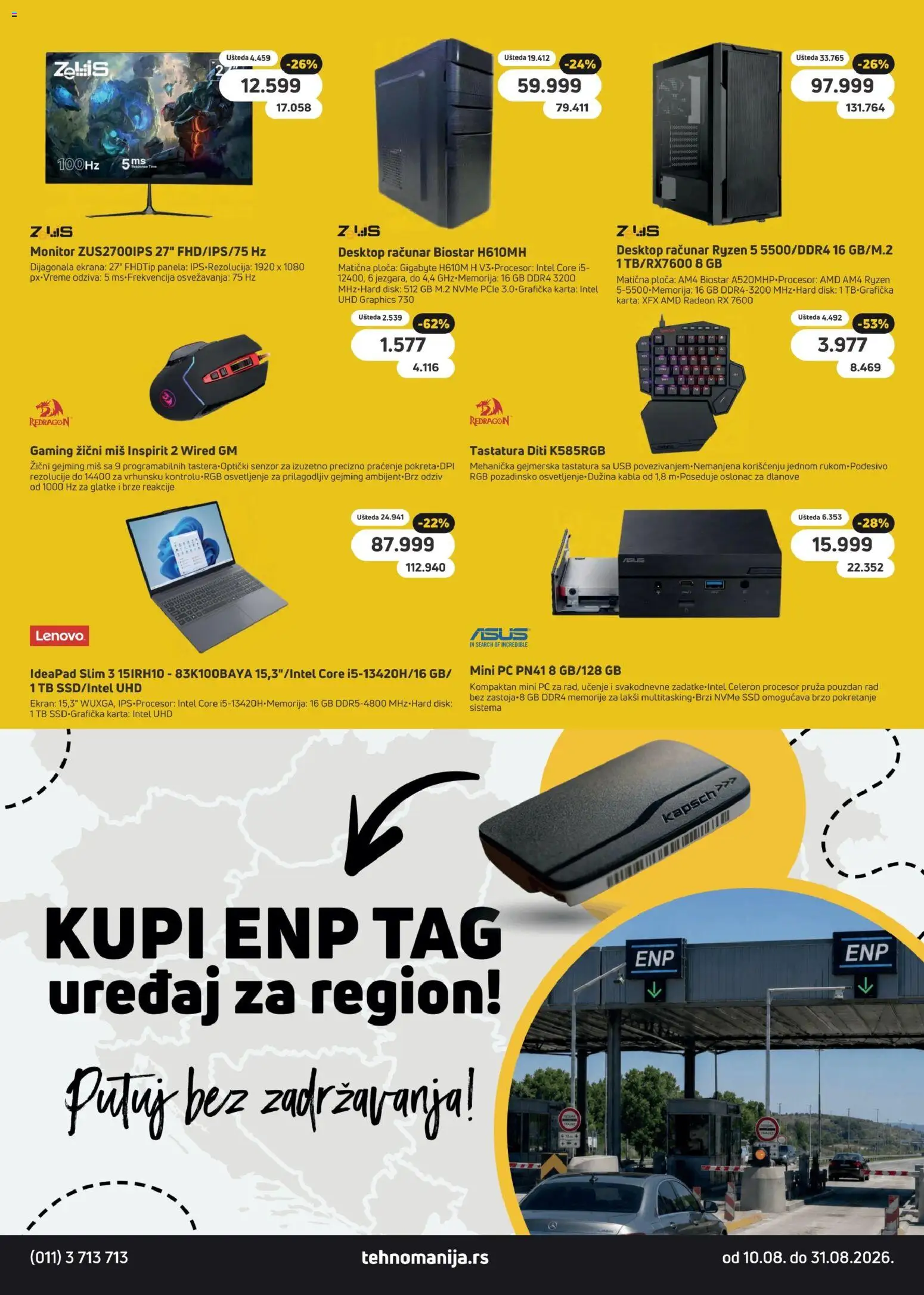 Tehnomanija katalog - važi od 10.08.2026 | Strana: 21 | Proizvode: Osvetljenje, Tastatura, Disk, USB