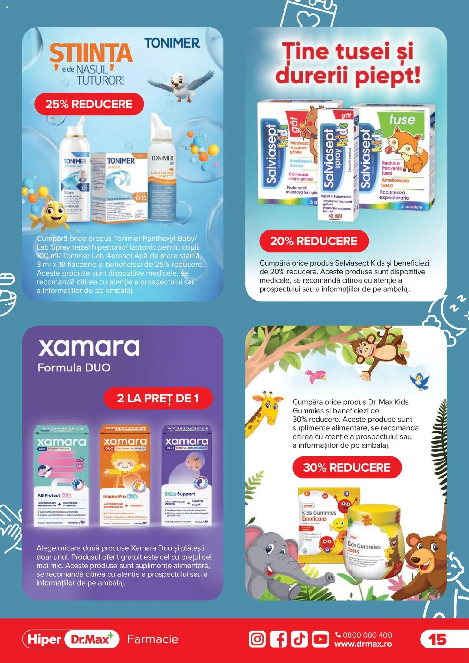 Noul catalog Dr.Max – valabil de la 01.04.2026 | Pagină: 15 | Produse: Apă, Acadele