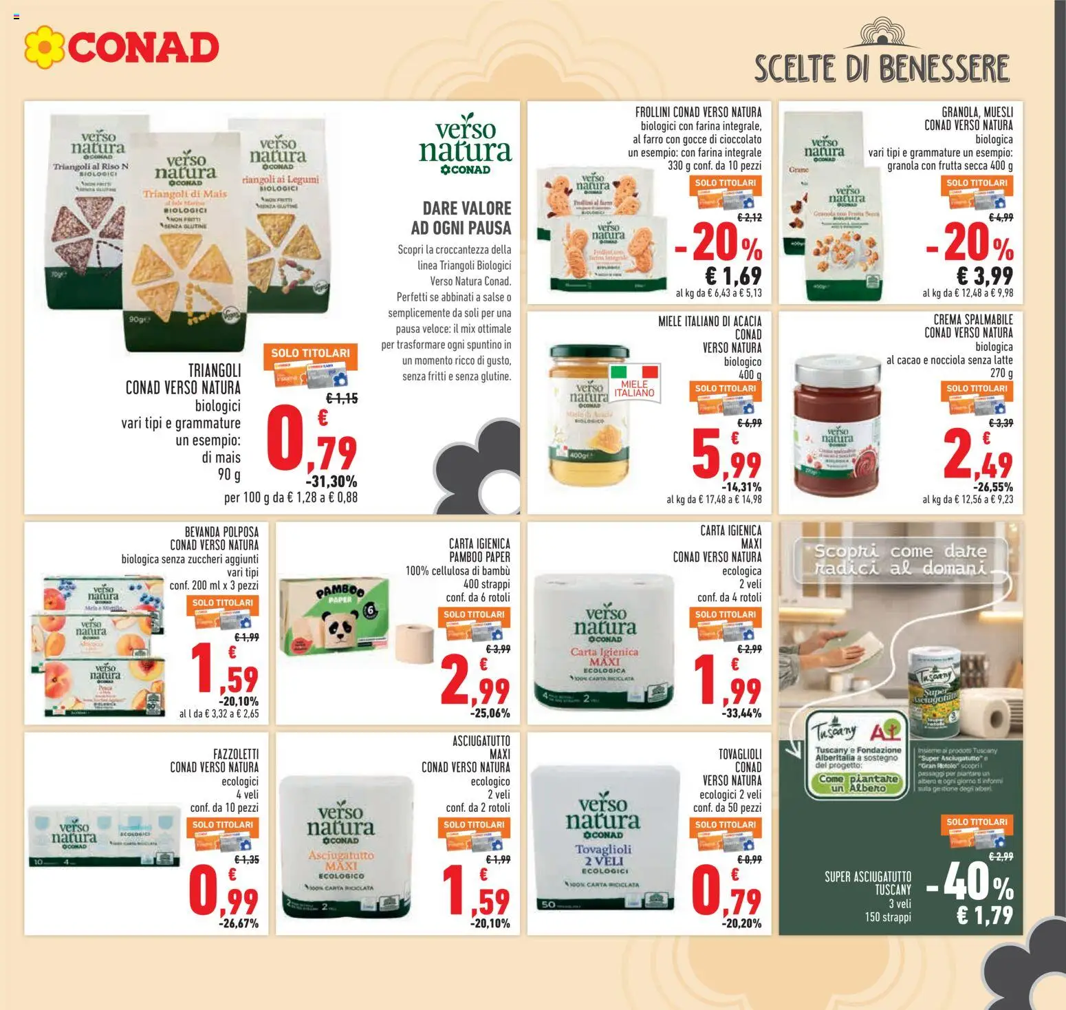 Volantino Conad del 21/10/2026 | Pagina: 13 | Prodotti: Muesli, Frutta secca, Asciugatutto, Farro