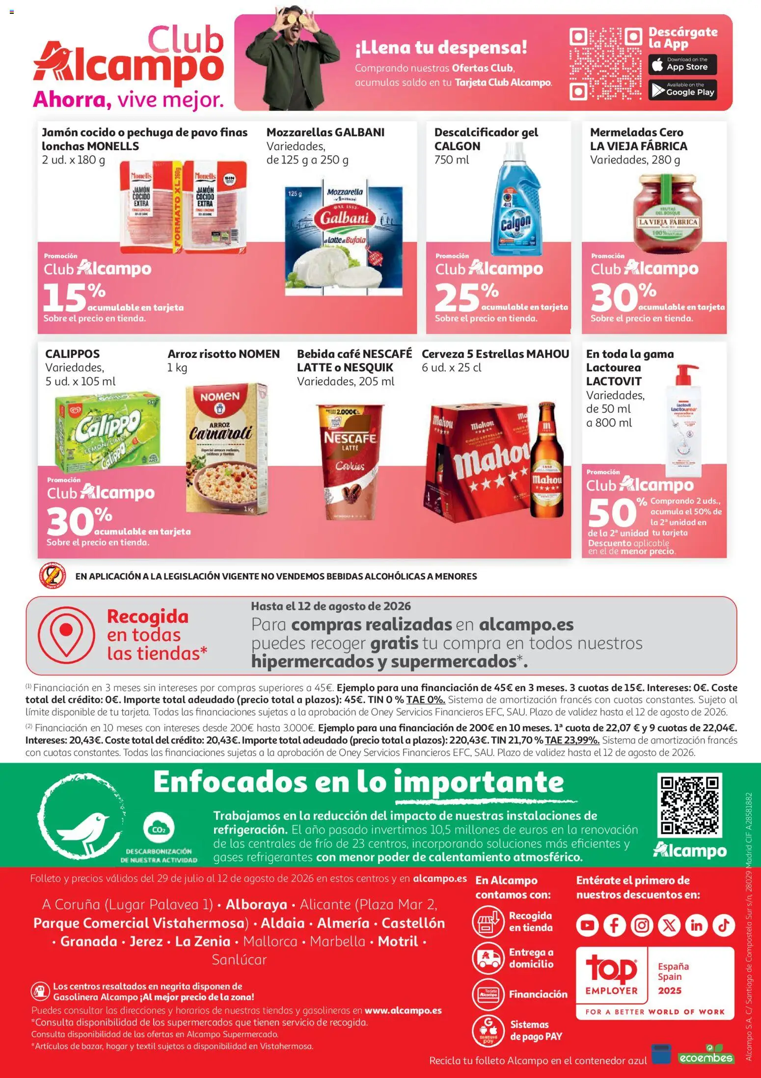 Alcampo HG Nacional Litoral │ válido desde el 29/07/2026 | Página: 24 | Productos: Jamón, Jamón cocido, Cerveza, Arroz