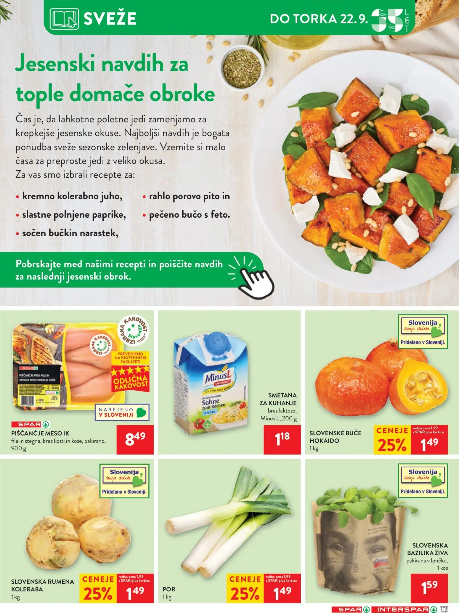 Novi Spar katalog ponudbe – veljaven od 16.09.2026 | Stran: 4 | Izdelki: Med, Buče, Kos, Smetana