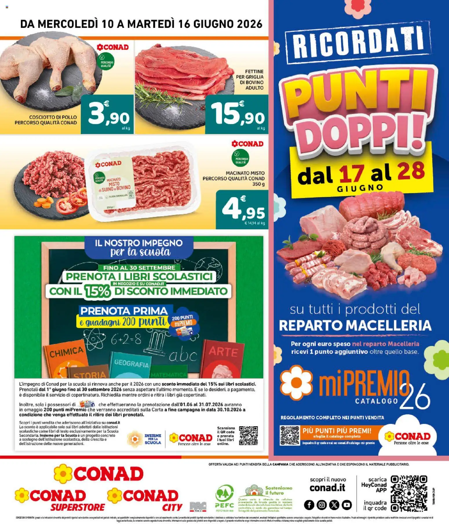 Volantino Conad del 10.06.2026 | Pagina: 8 | Prodotti: Pollo, Suino, Data, Griglia