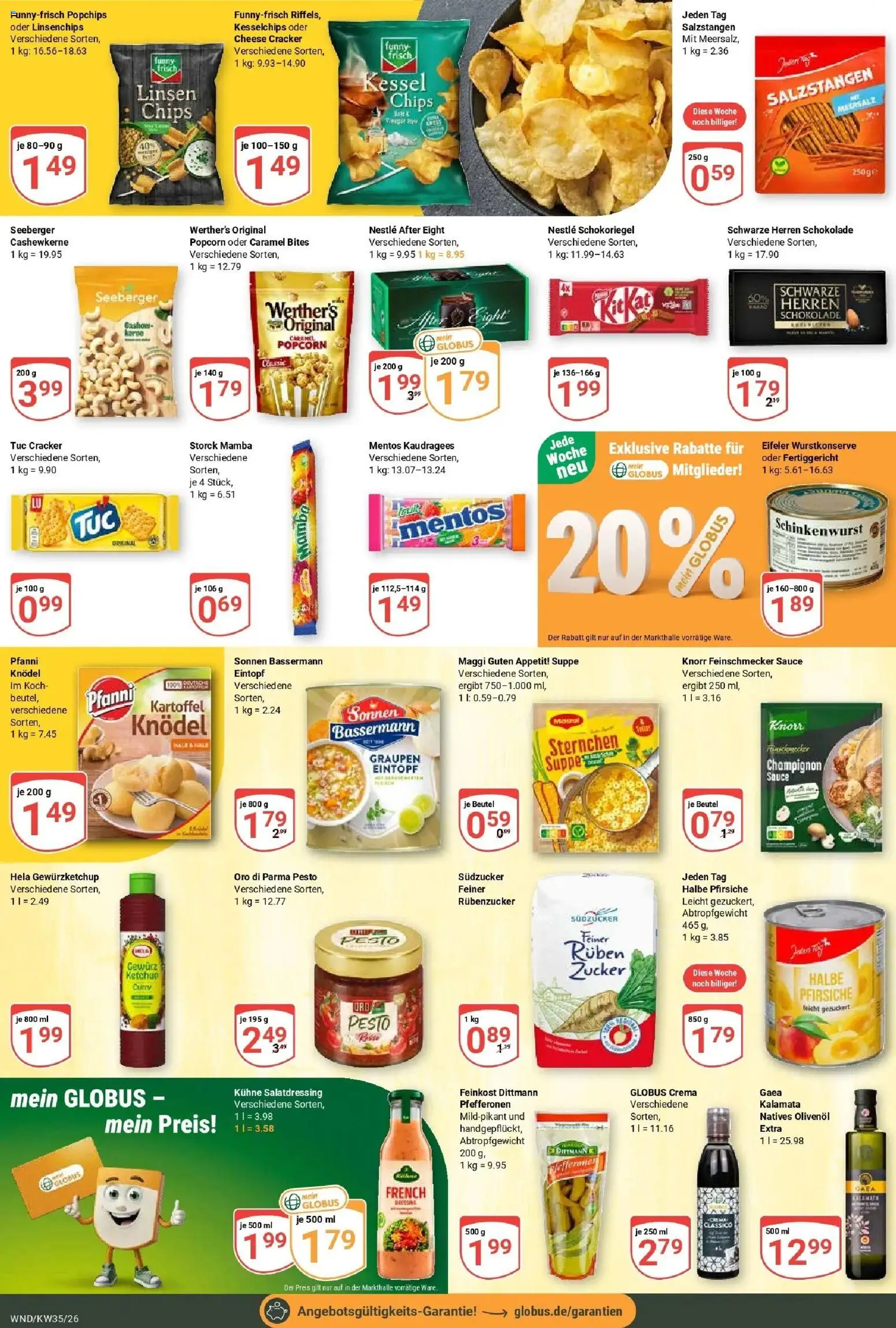 Globus Prospekt St. Wendel (ab 24.08.2026) » Angebote online | Seite: 17 | Produkte: Funny frisch, Knorr, Zucker, Popcorn