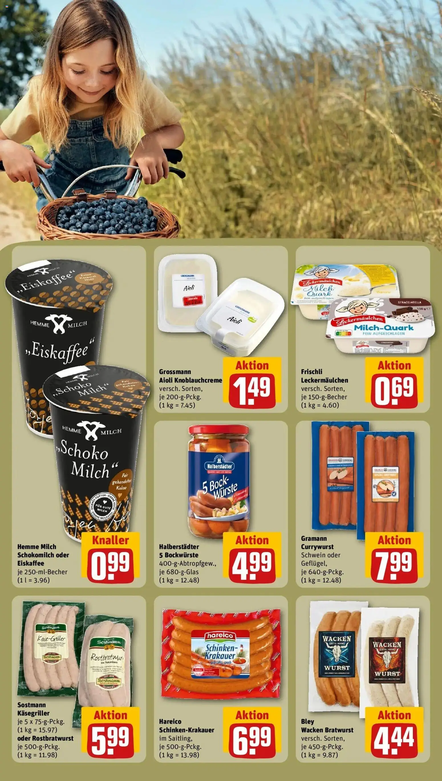 Rewe Prospekt Langenhagen – gültig ab 27.07.2026 | Seite: 27 | Produkte: Quark, Milch, Wurst, Schinken