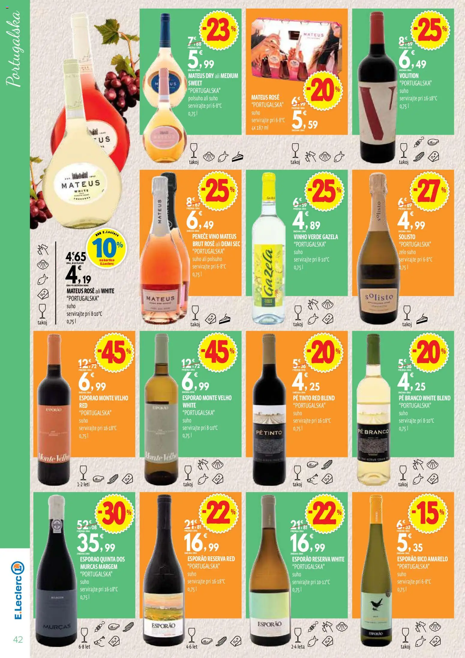 Novi E.leclerc katalog ponudbe – veljaven od 13.10.2026 | Stran: 42 | Izdelki: Vino