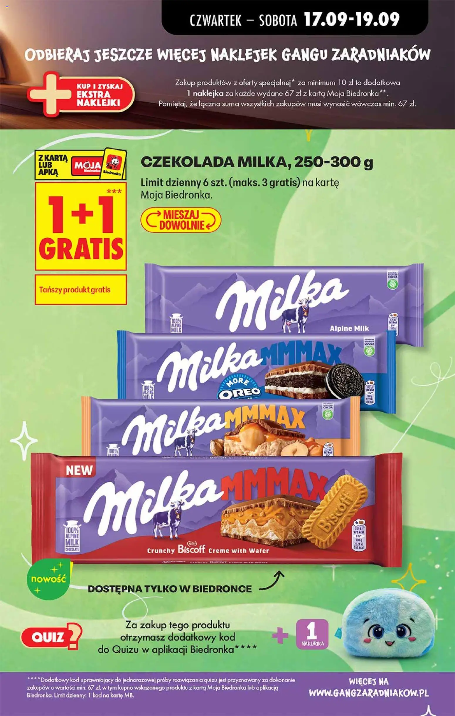 Biedronka gazetka - Gang zaradniaków od 17.09.2026 | Strona: 5 | Produkty: Karta, Oreo, Milka, Czekolada