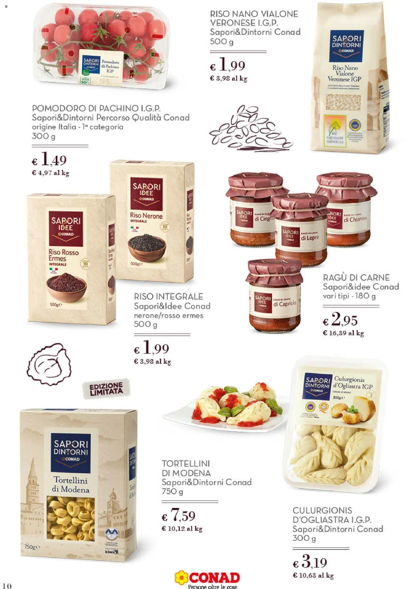 Volantino Spazio Conad del 11.03.2026 | Pagina: 10 | Prodotti: Riso, Pomodoro, Ragú