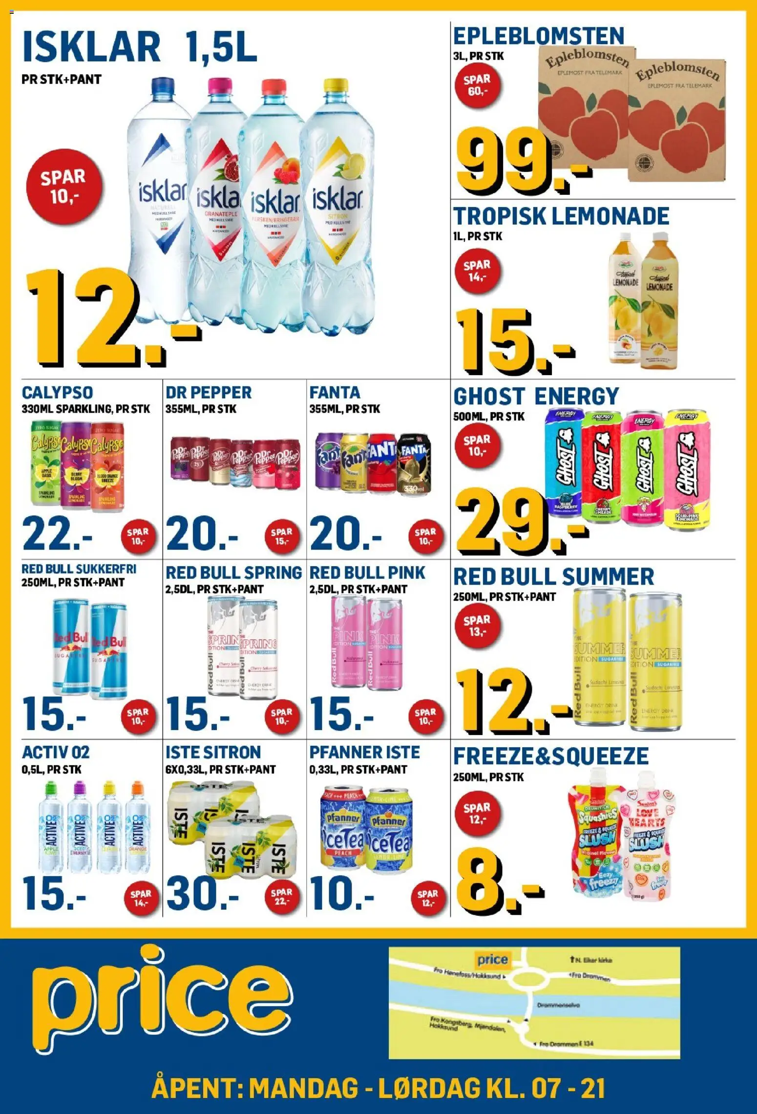 {H1} | Side: 4 | Produkter: Red bull, Granateple, Eplemost, Iste