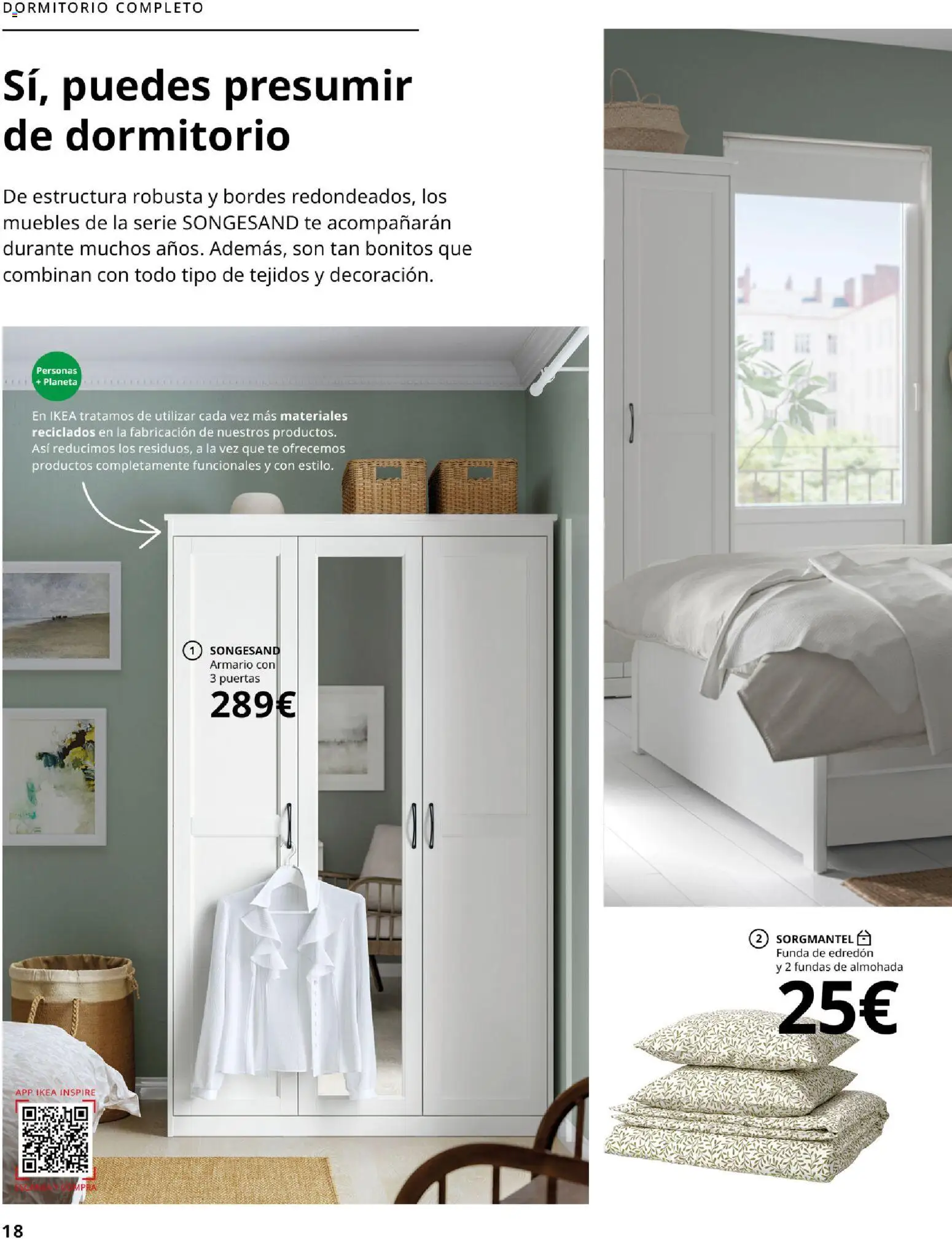 Catálogo IKEA Dormitorios │ válido desde el 01/02/2026 | Página: 18 | Productos: Edredón, Té, Muebles, Armario
