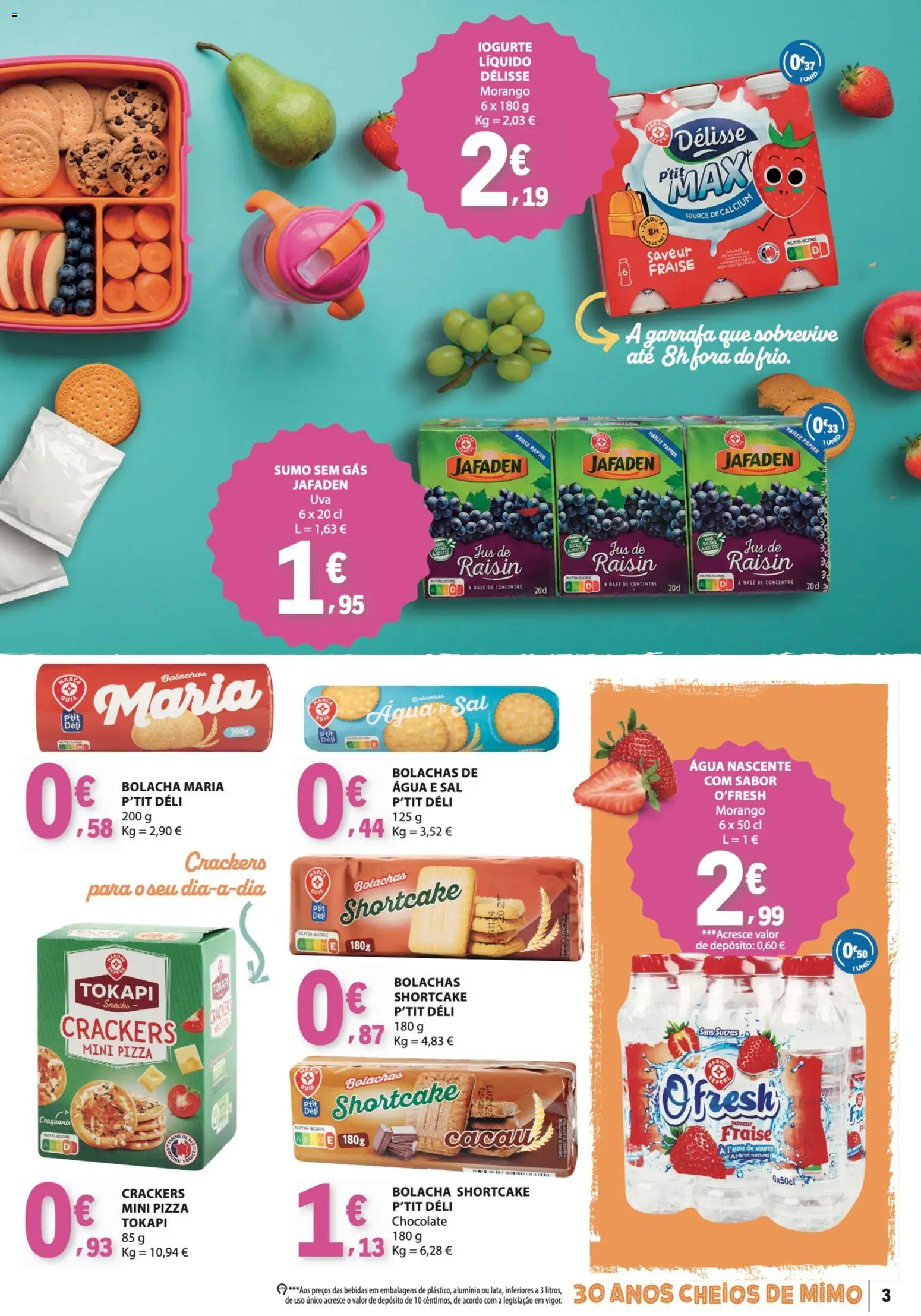 E.Leclerc - Folheto da Nossa Marca │ válido de 01/09/2026 | Página: 3 | Produtos: Agua, Bebidas, Chocolate, Pizza