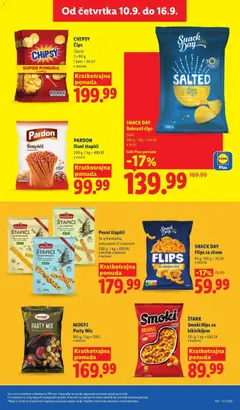 SNACK DAY Rebrasti čips, SNACK DAY Rebrasti čips Slani 250 g - pregled Lidl kataloga - važi od 10.09.2026 | Strana: 59