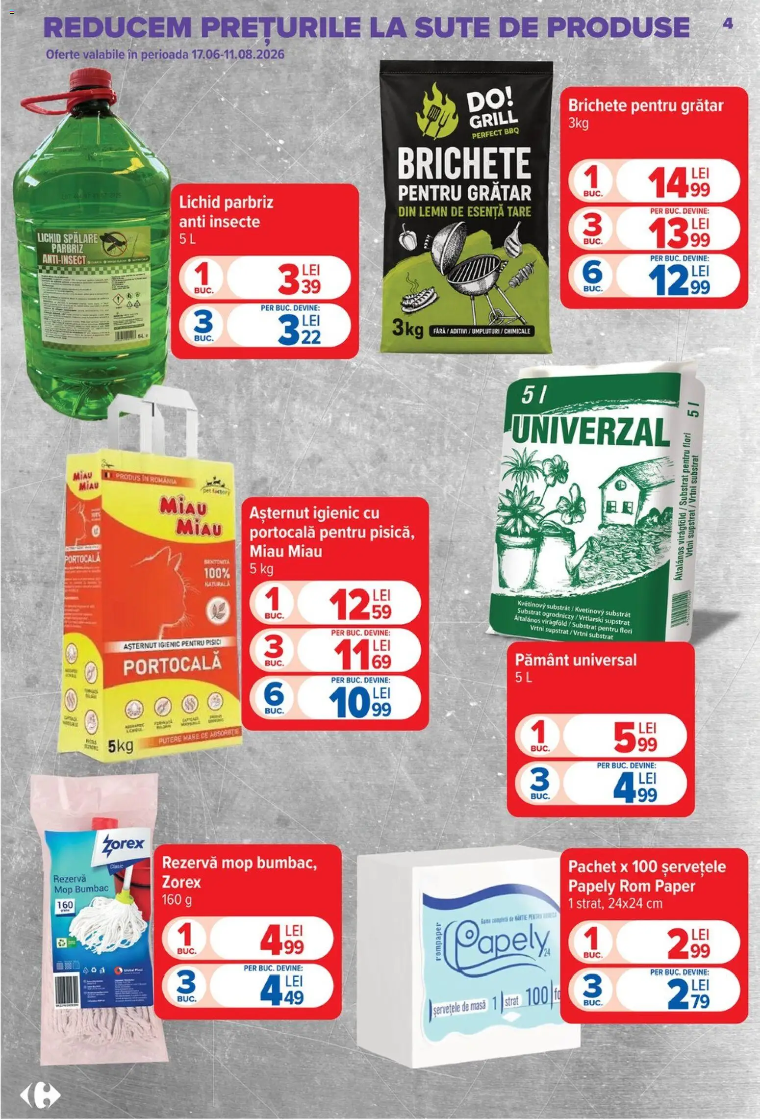 Noul catalog Carrefour – valabil de la 22.07.2026 | Pagină: 4 | Produse: Grill, Grătar, Masă, Rom